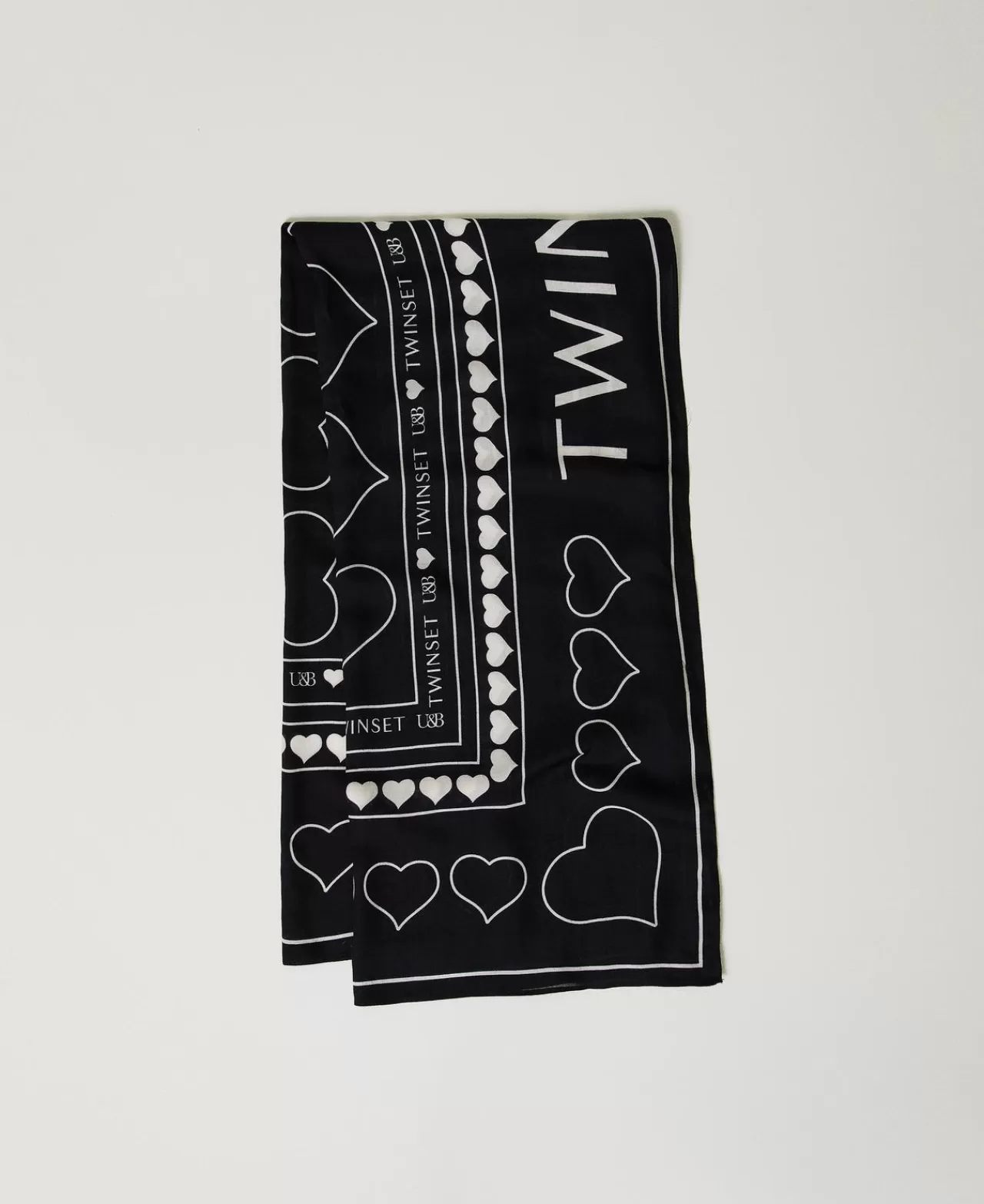 TWINSET Milano Bedrucktes Tuch Mit Logos Und Herzen