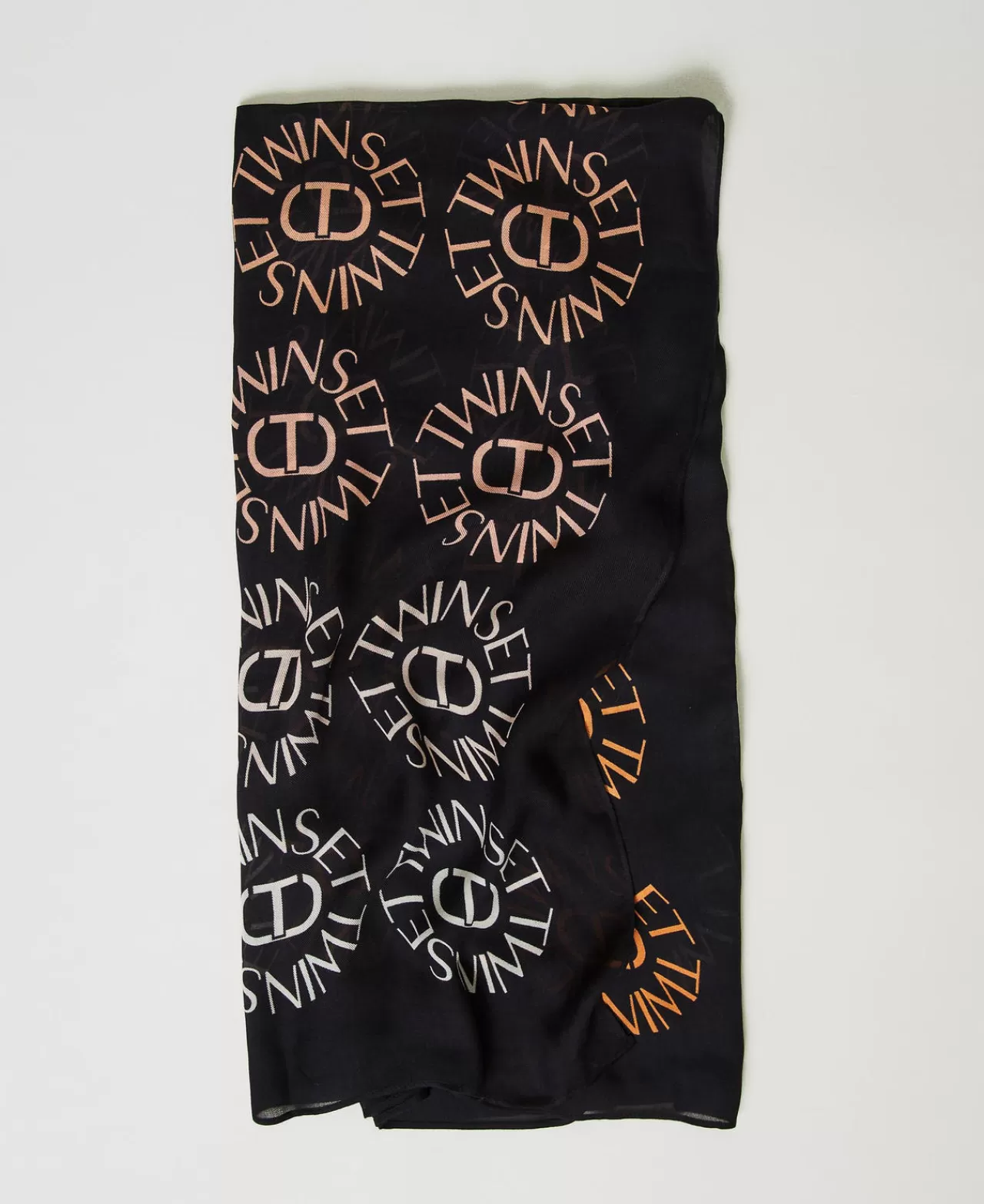 TWINSET Milano Bedrucktes Tuch Mit Oval Ts Und Logos