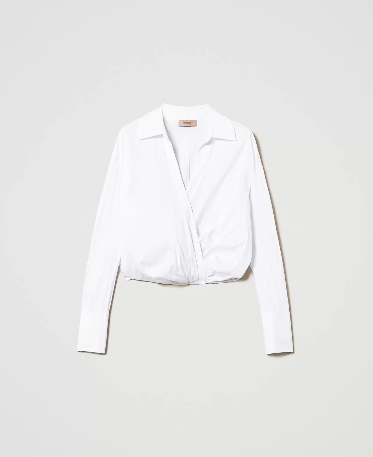 TWINSET Milano Überlappende Popelinebluse
