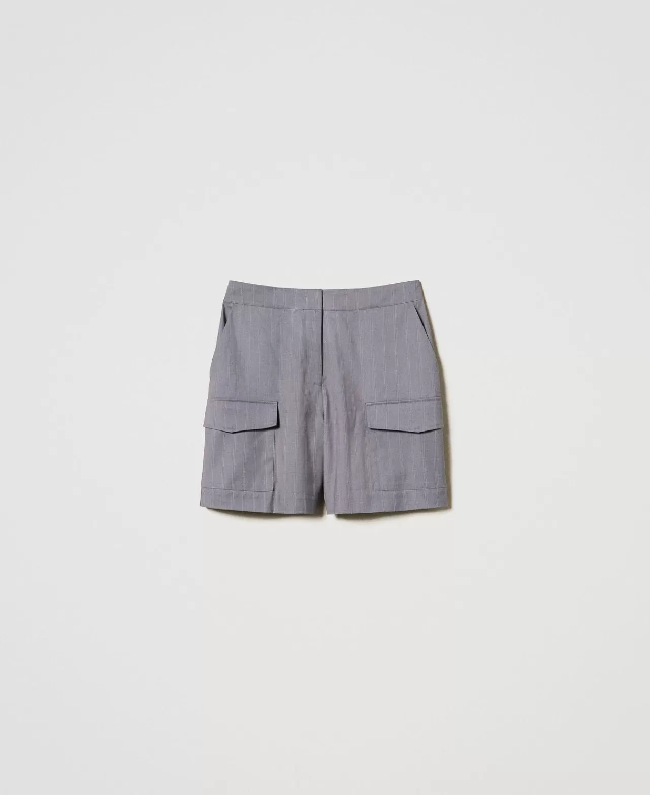 TWINSET Milano Bermudashorts Mit Nadelstreifen Und Taschen