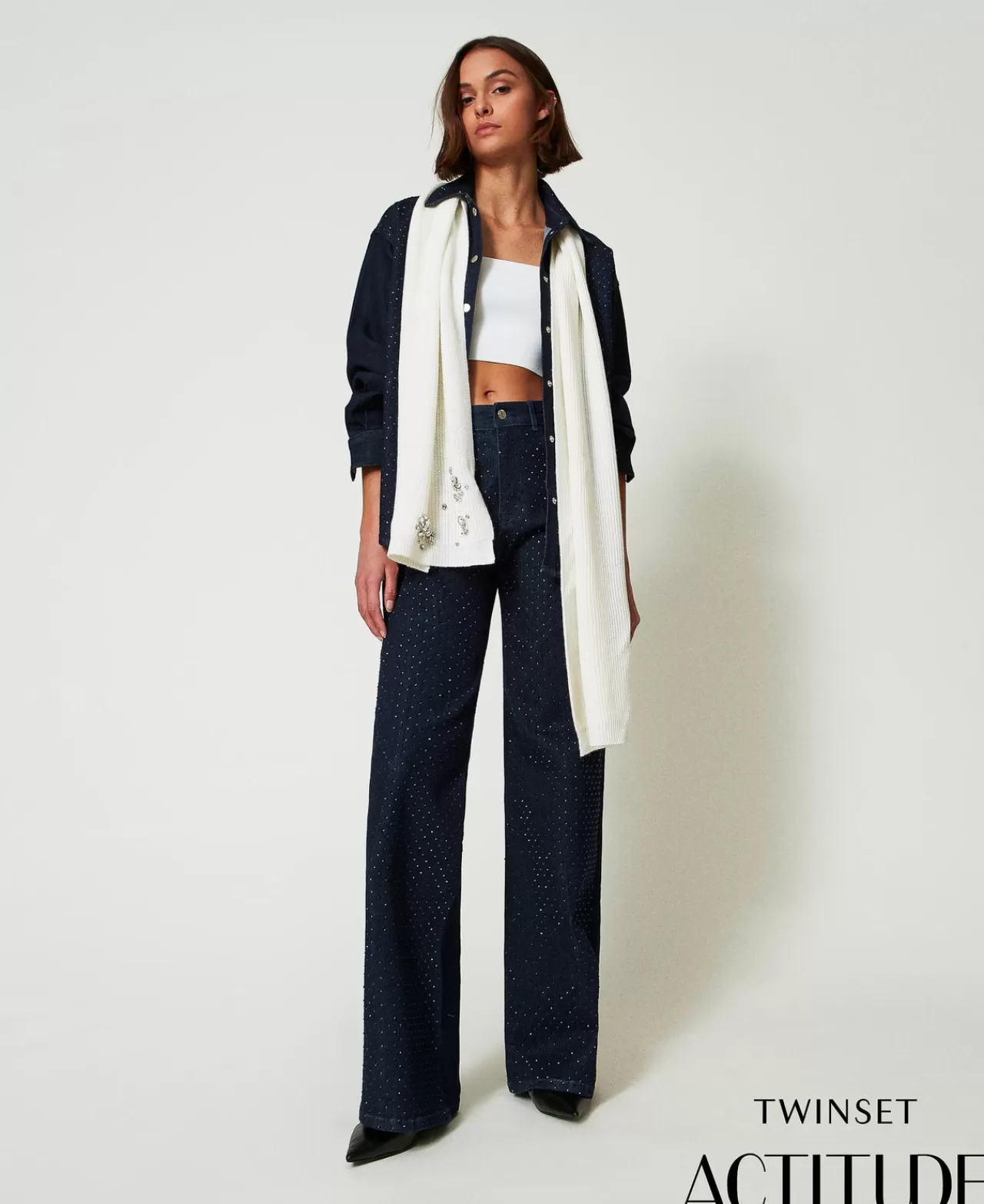 TWINSET Milano Bestickter Schal Mit Logo