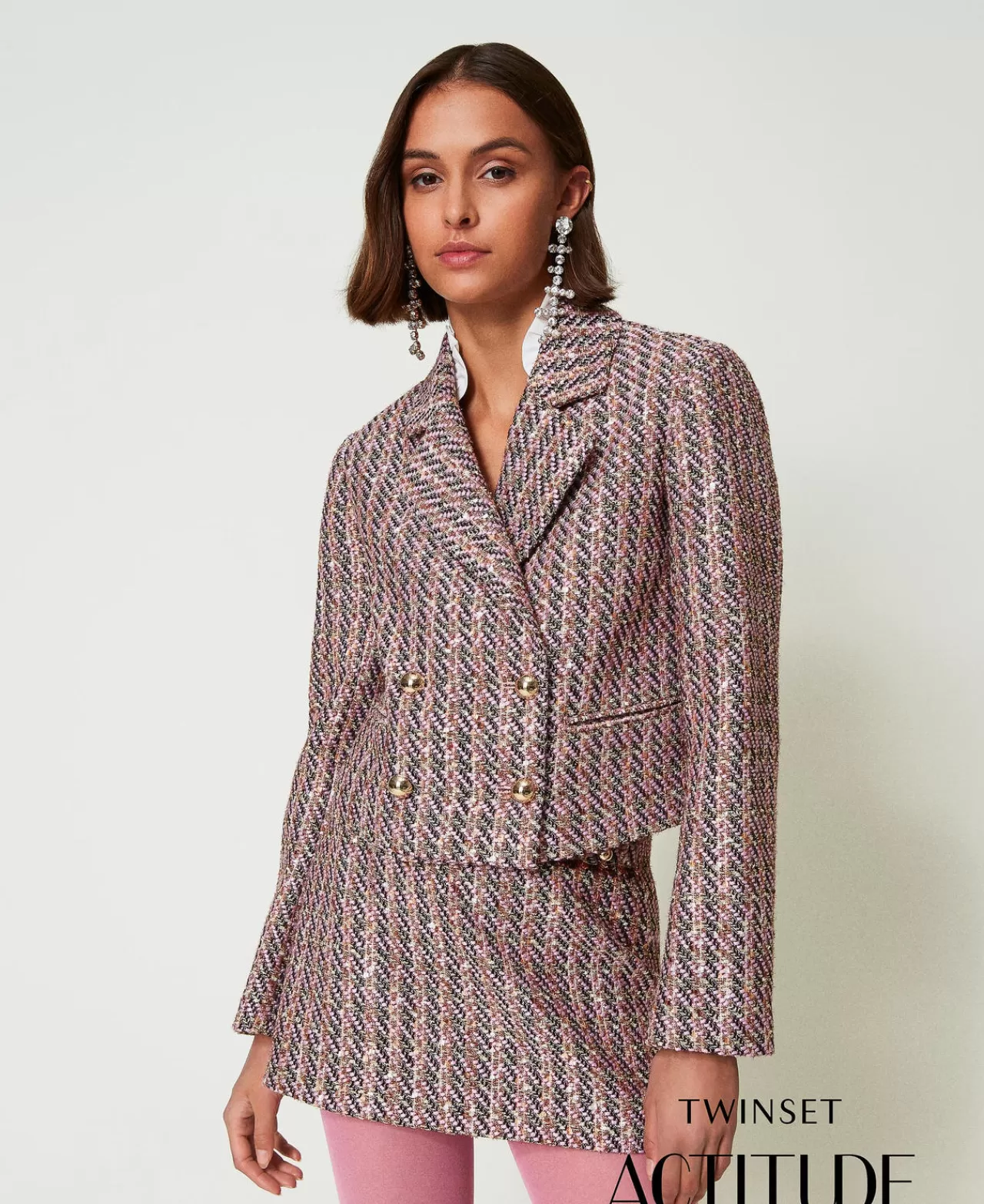 TWINSET Milano Blazer Aus Bouclé- Und Lurexgarn