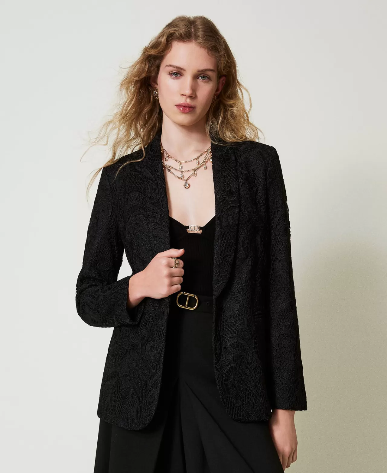 TWINSET Milano Blazer Aus Makrameespitze