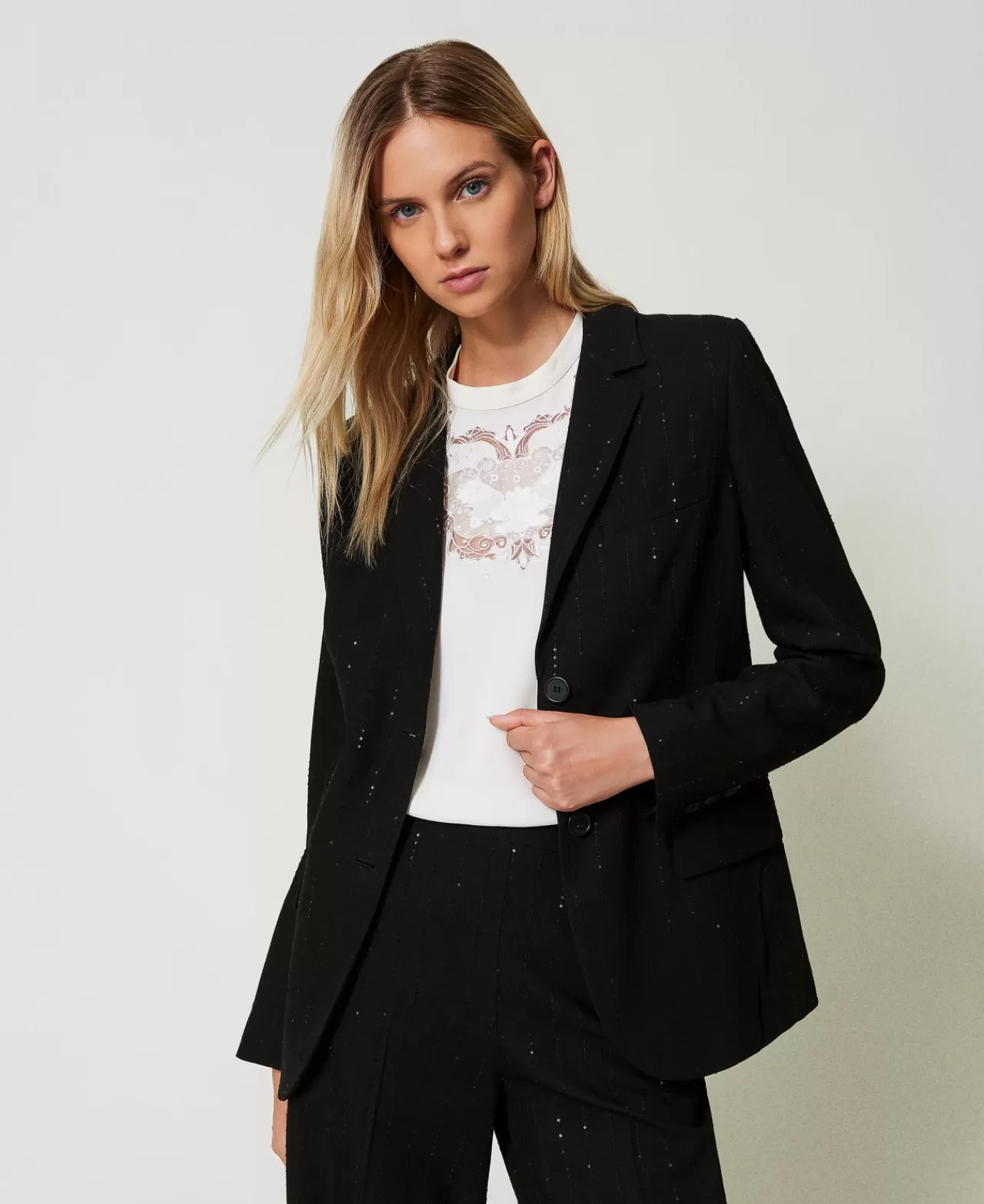 TWINSET Milano Blazer Aus Tuch Mit Pailletten
