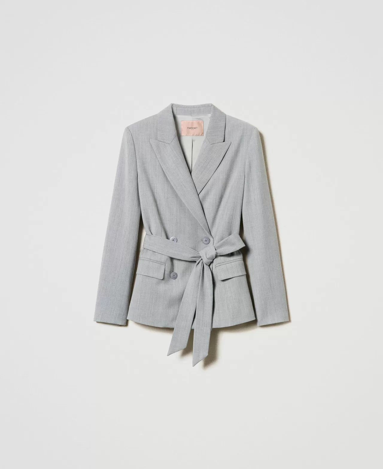 TWINSET Milano Blazer Aus Wollmischung Mit Gürtel