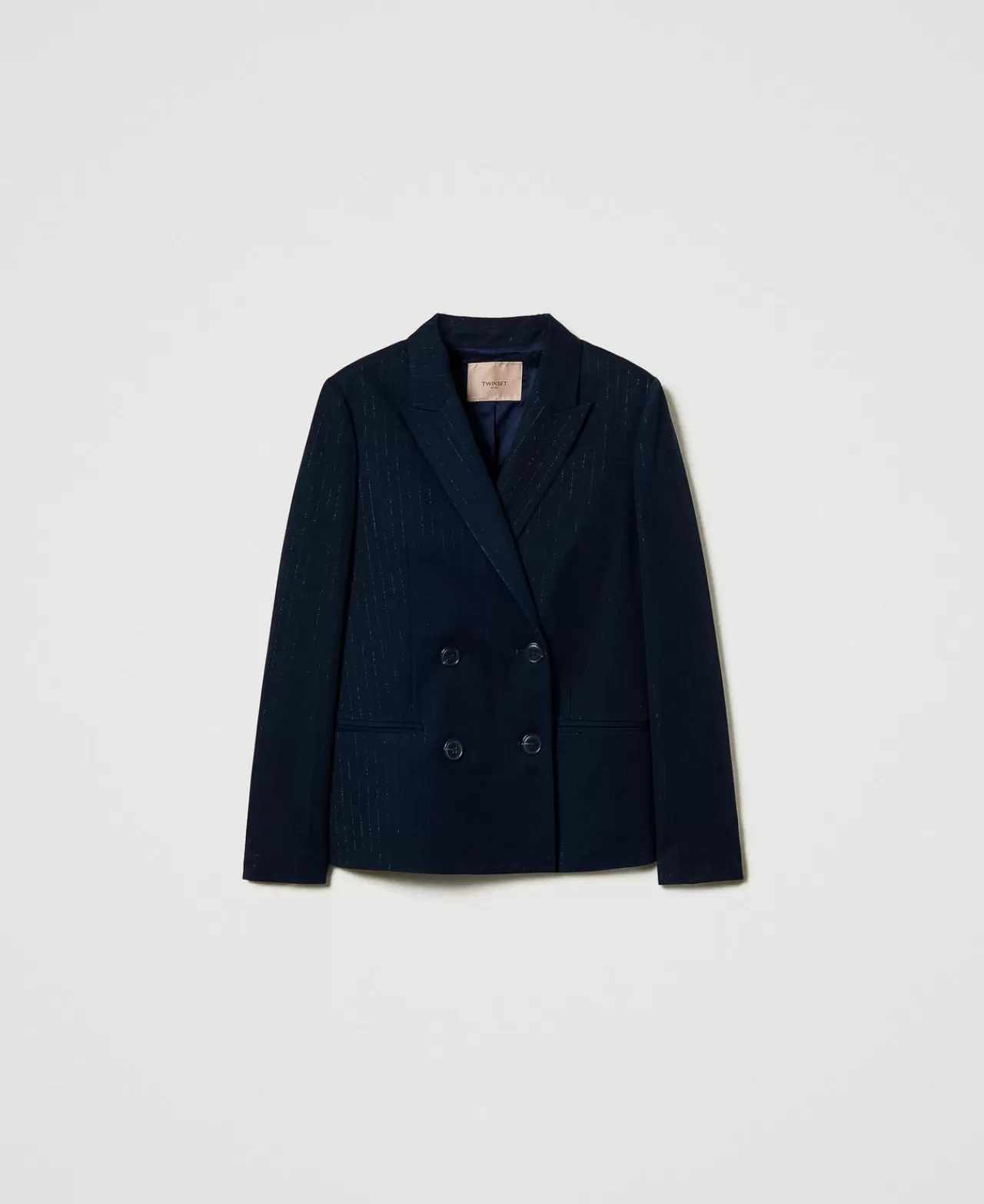 TWINSET Milano Blazer Mit Lurex-Nadelstreifen
