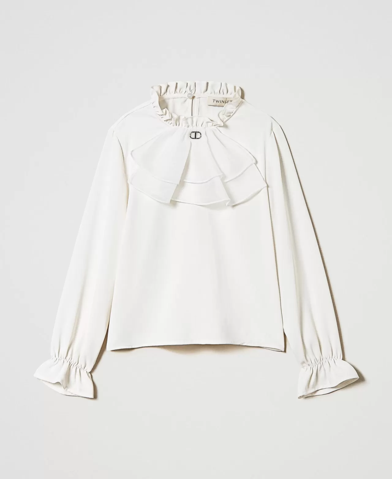 TWINSET Milano Bluse Aus Crêpe De Chine Mit Jabot