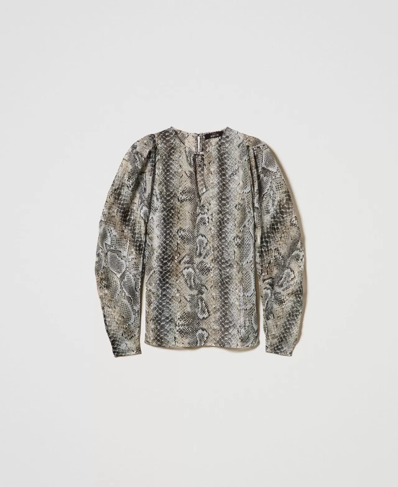 TWINSET Milano Bluse Aus Krepon Mit Schlangenprint