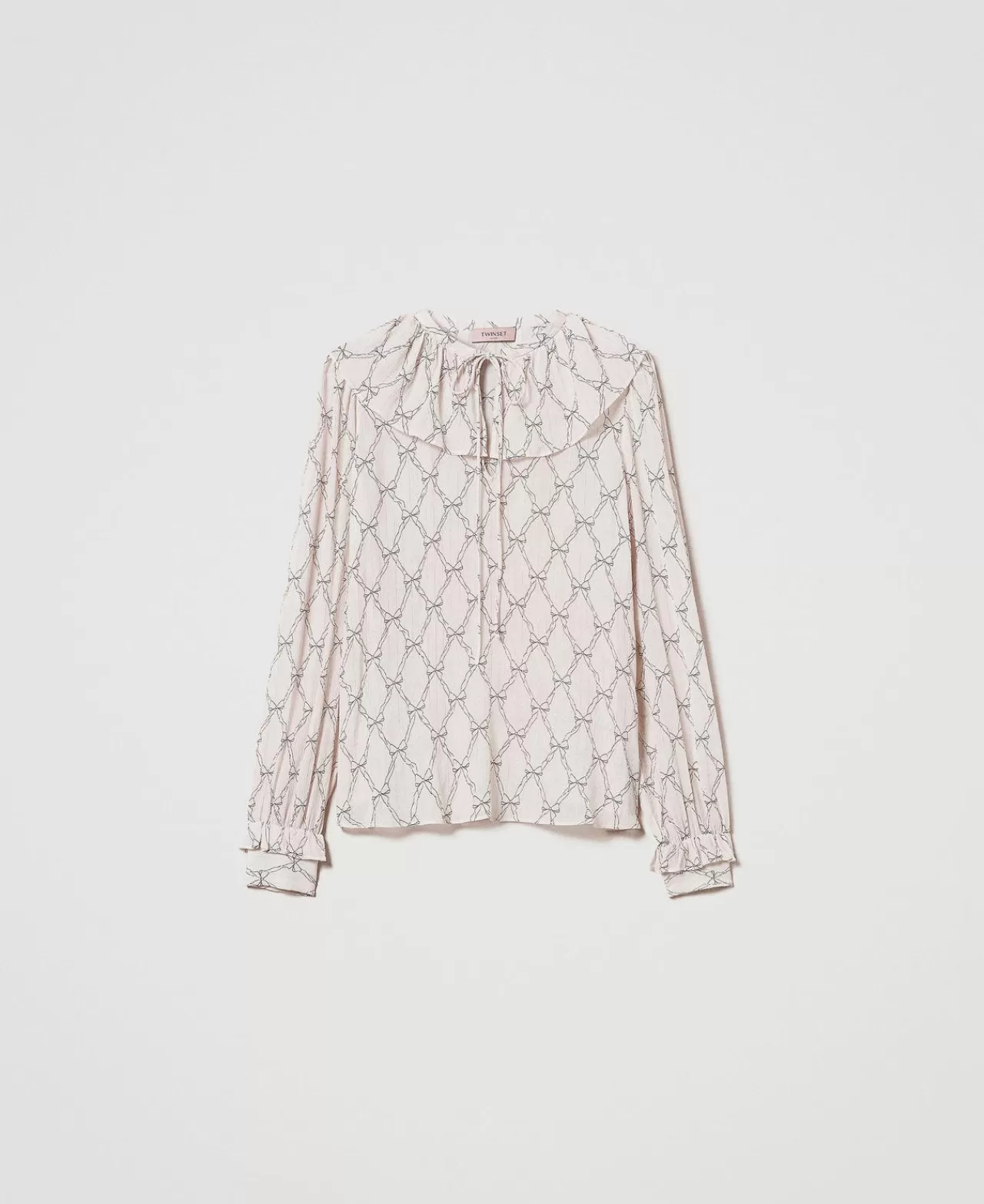 TWINSET Milano Bluse Aus Krepon Mit Schleifenprint