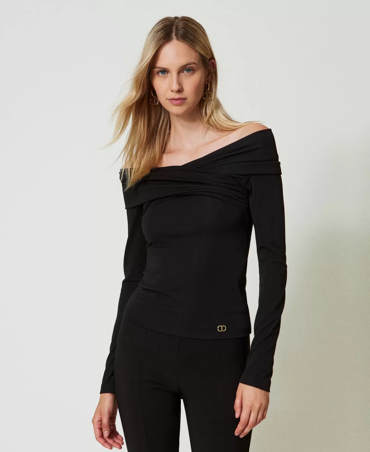 TWINSET Milano Bluse Mit Gerafftem Ausschnitt