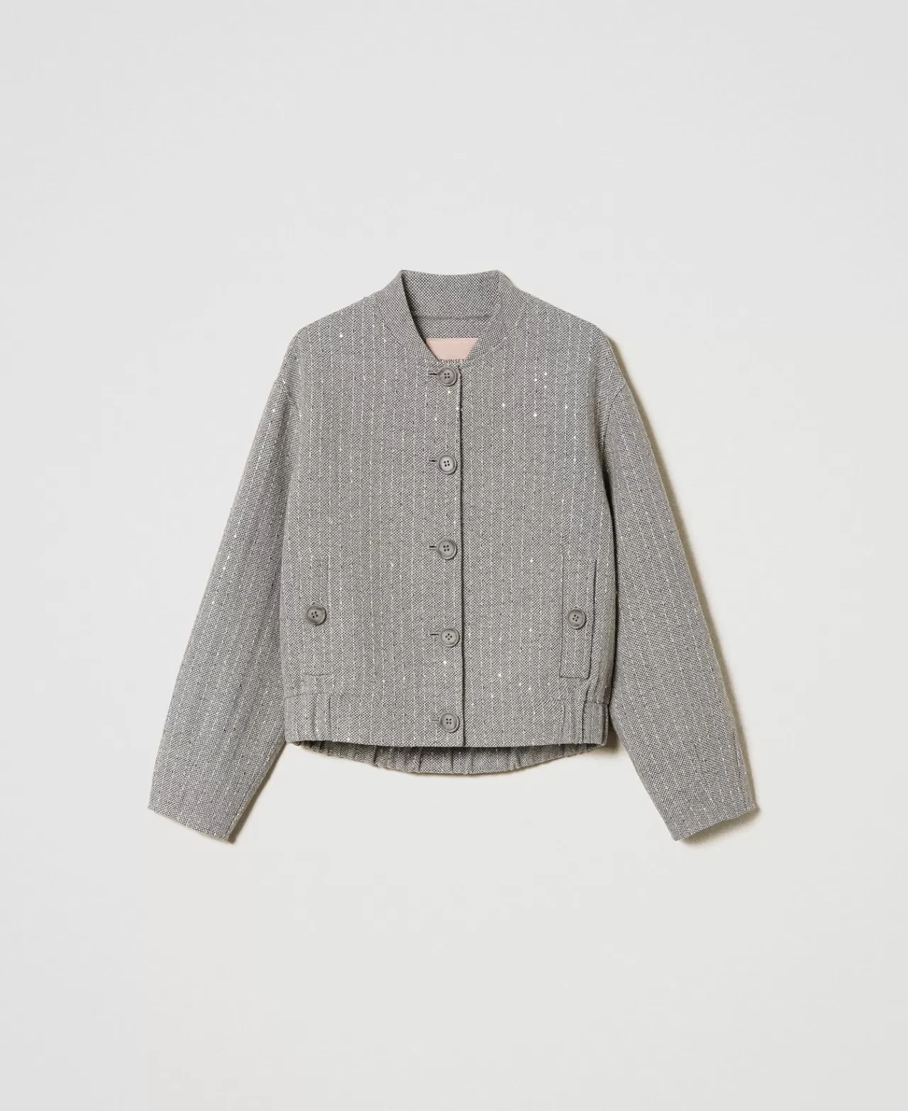 TWINSET Milano Bomberjacke Aus Zweilagigem Tuch Mit Pailletten