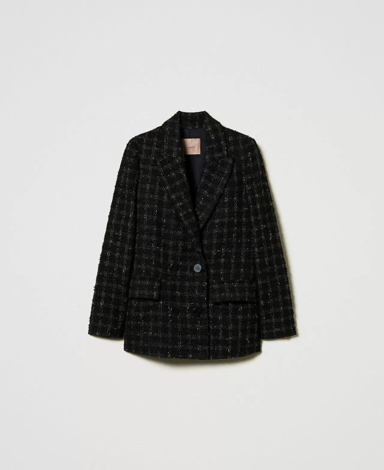 TWINSET Milano Boucléblazer Mit Karomuster