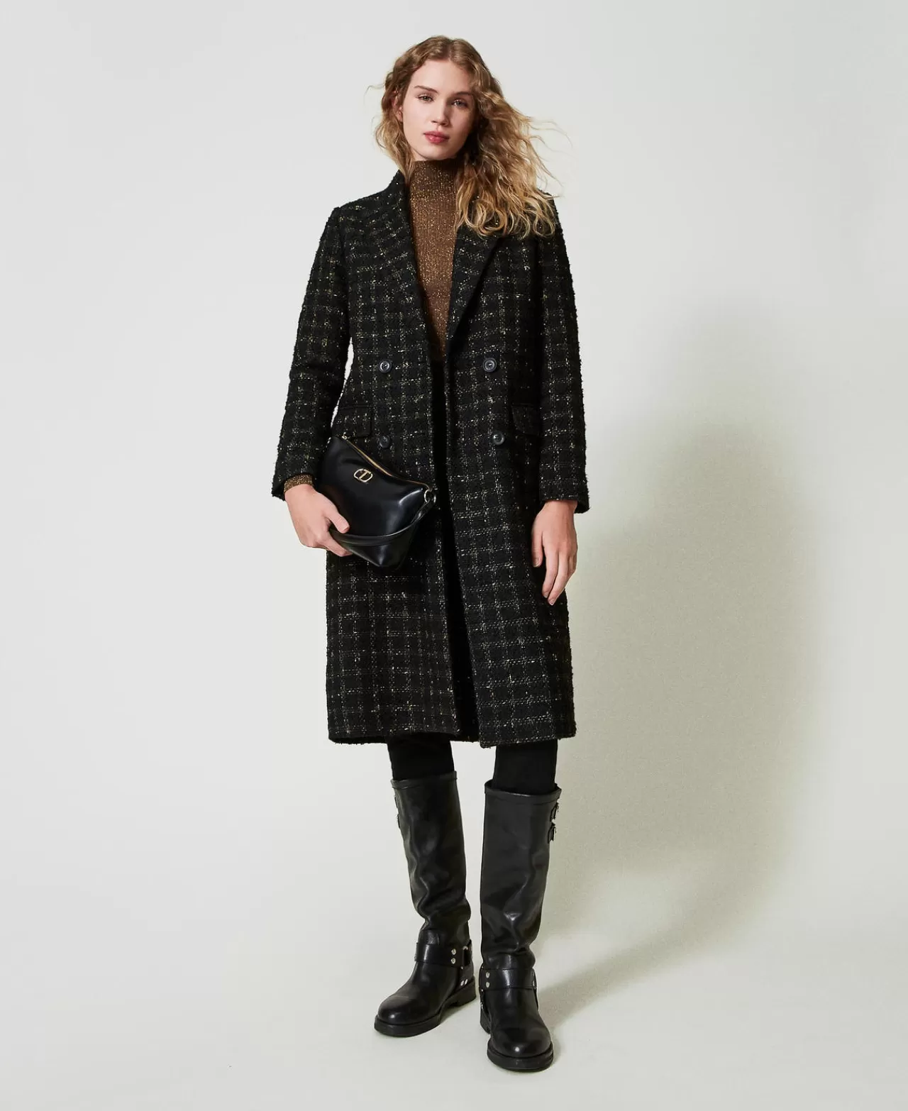 TWINSET Milano Bouclémantel Mit Karomuster