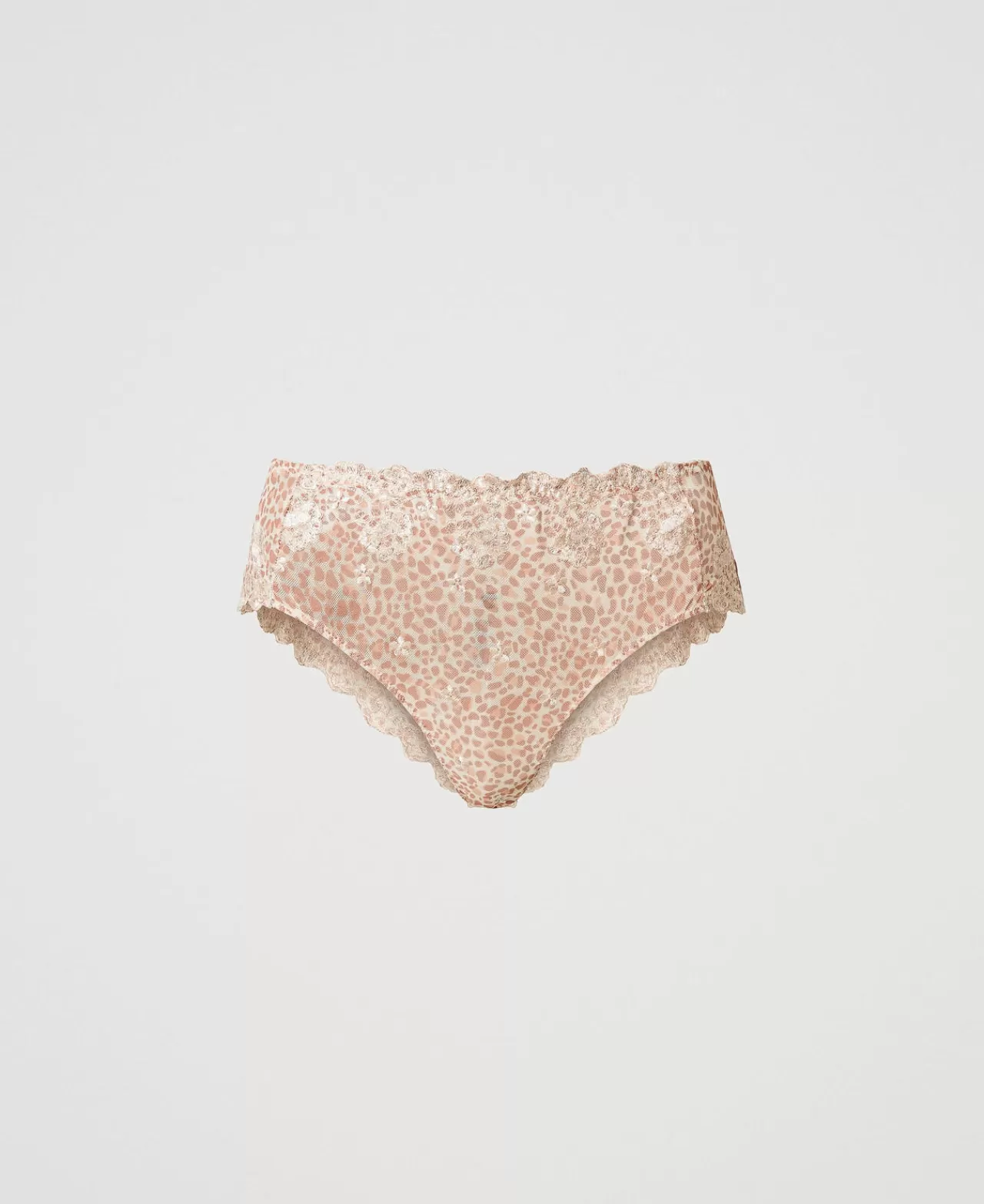 TWINSET Milano Brazilian-Slip Aus Tüll Mit Animaldessin