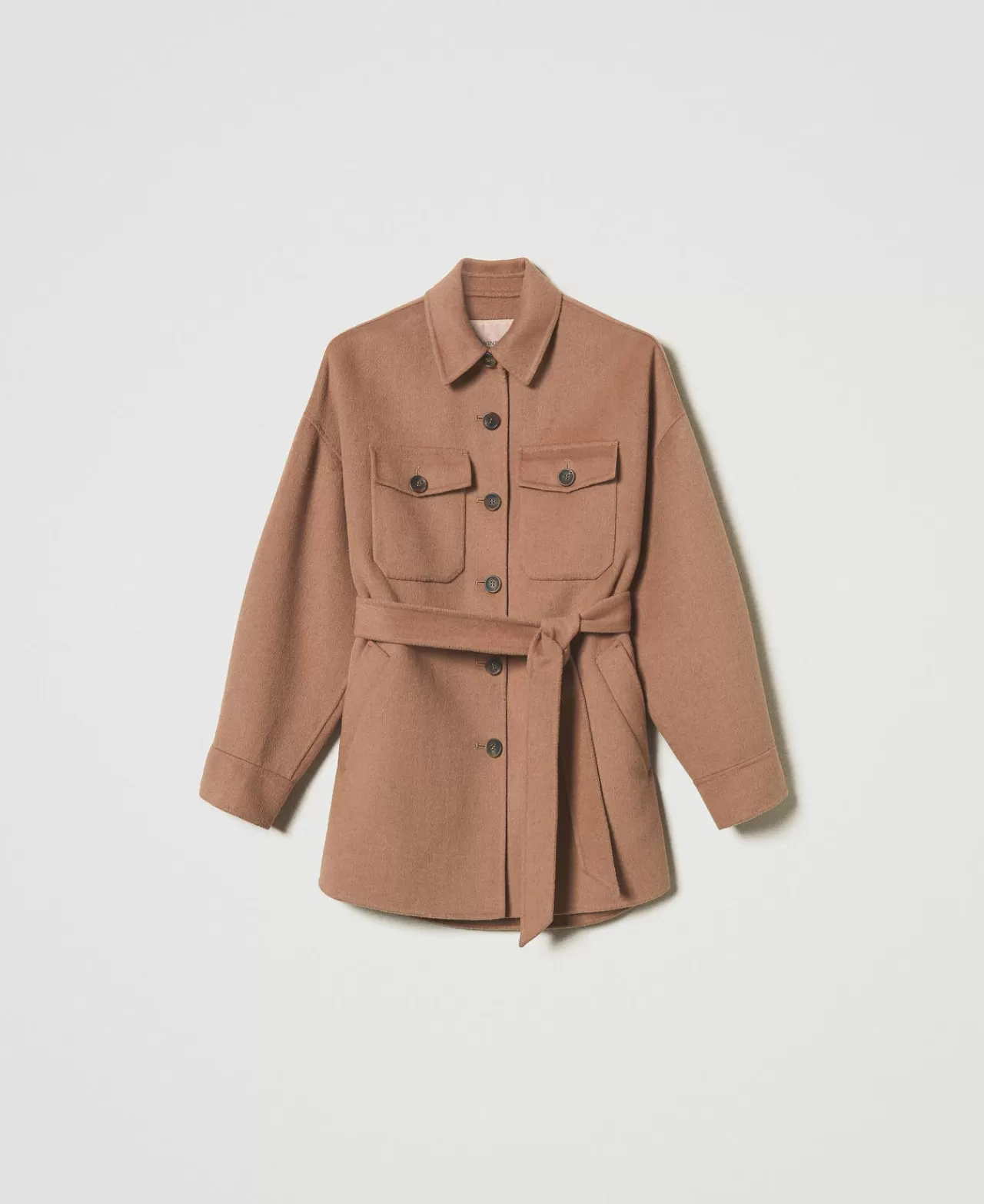 TWINSET Milano Caban Aus Zweilagigem Wollmischtuch
