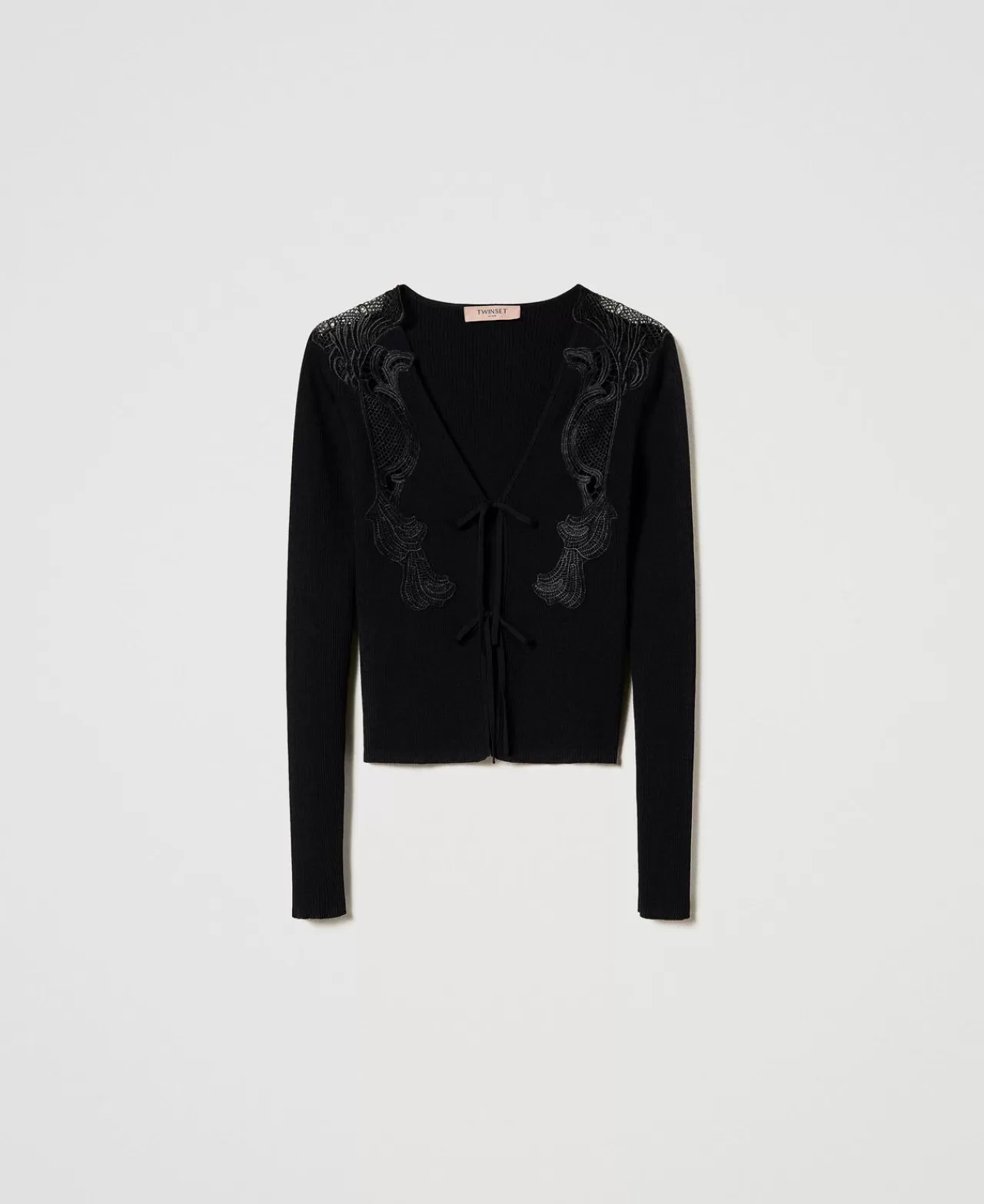 TWINSET Milano Cardigan Mit Schnüren Und Spitze