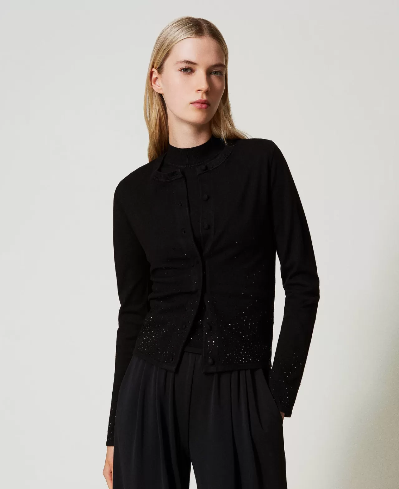 TWINSET Milano Cardigan Mit Strass Im Dégradé