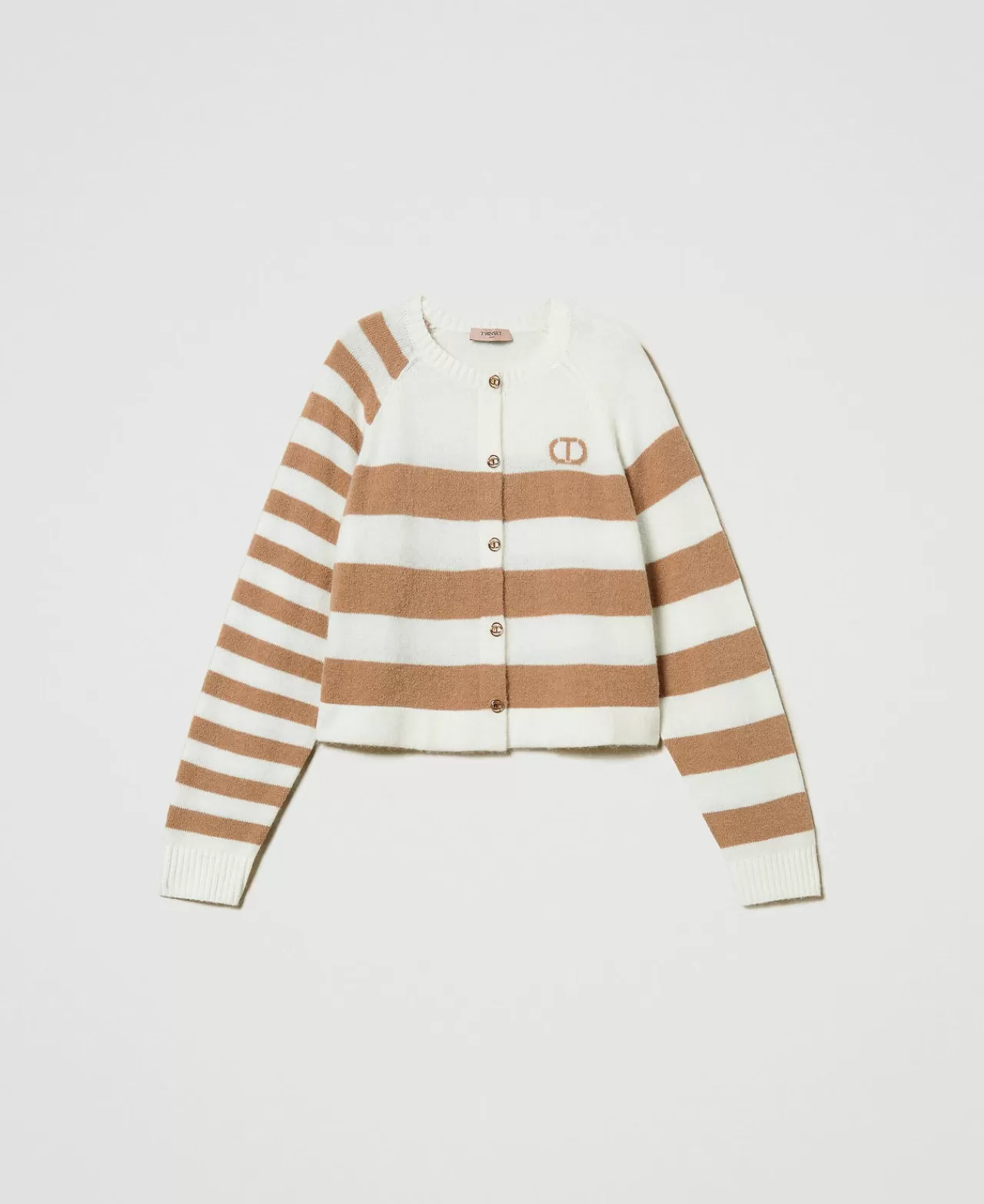 TWINSET Milano Cardigan Mit Zweifarbigem Streifenmuster