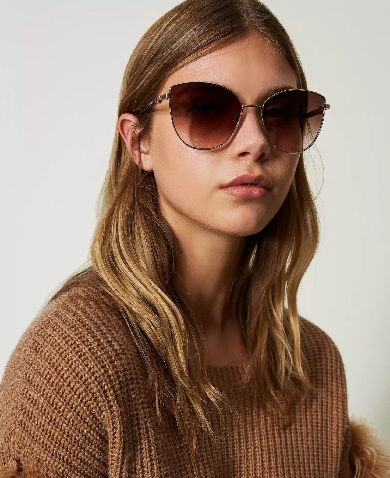 TWINSET Milano Cat-Eye-Sonnenbrille Aus Stahl