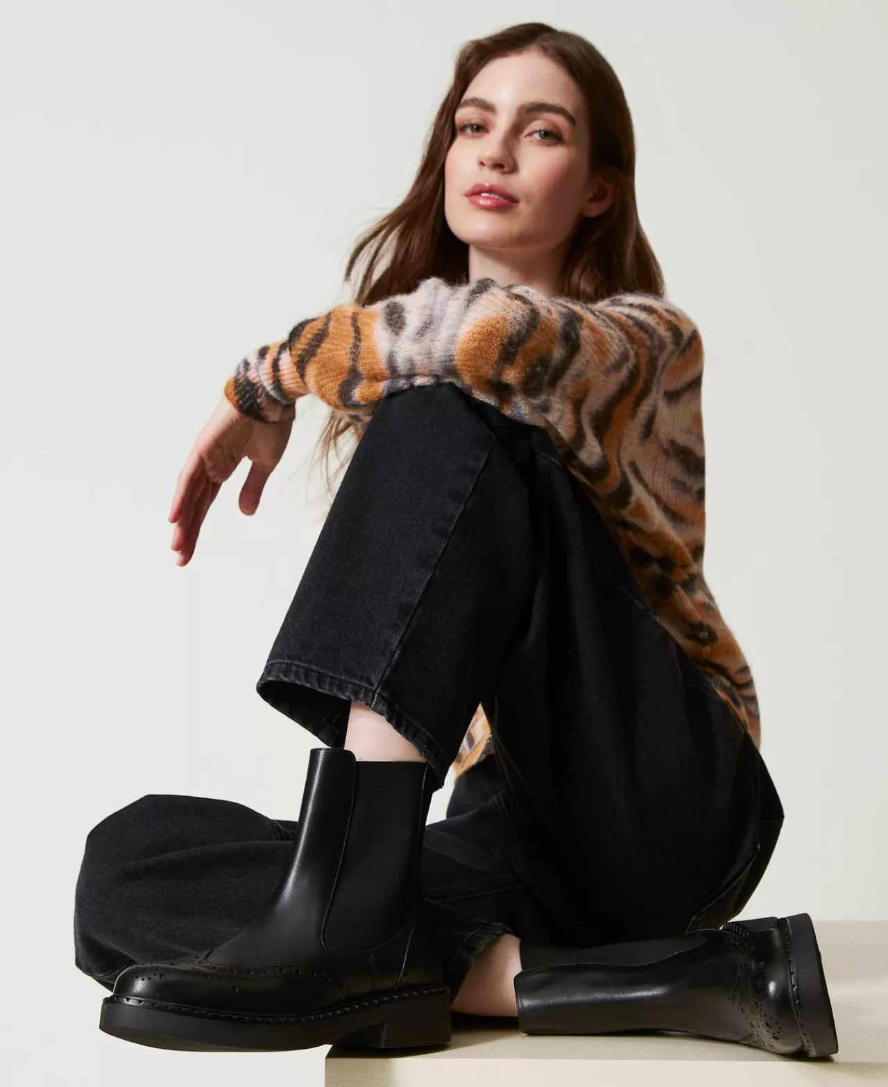 TWINSET Milano Chelsea-Boot Aus Leder