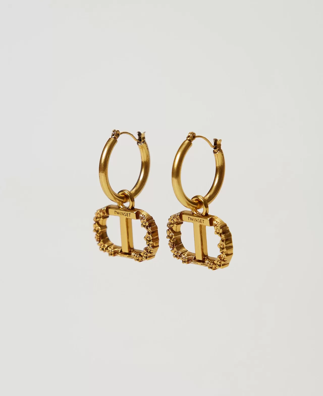 TWINSET Milano Creolen Mit Floralem Oval T