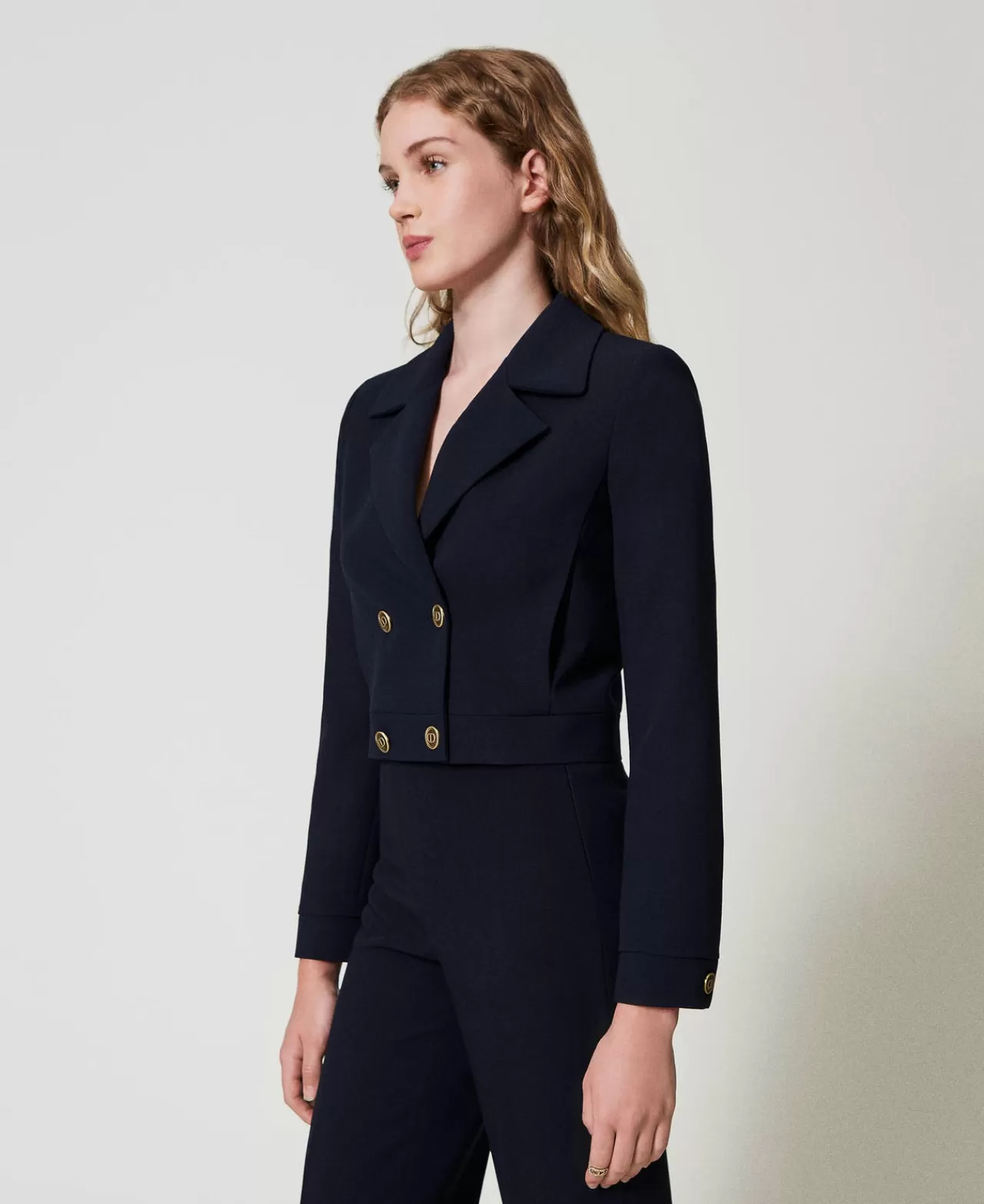 TWINSET Milano Cropped-Blazer Aus Crêpe-Cady