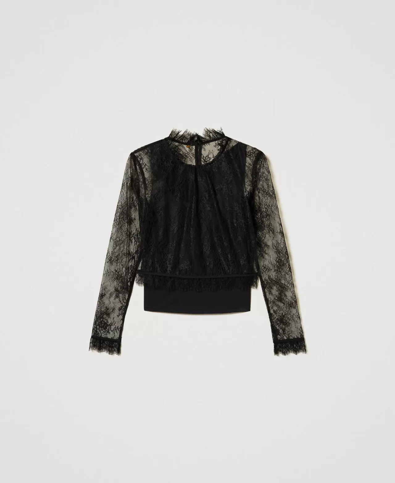 TWINSET Milano Cropped-Bluse Aus Spitze Mit Top