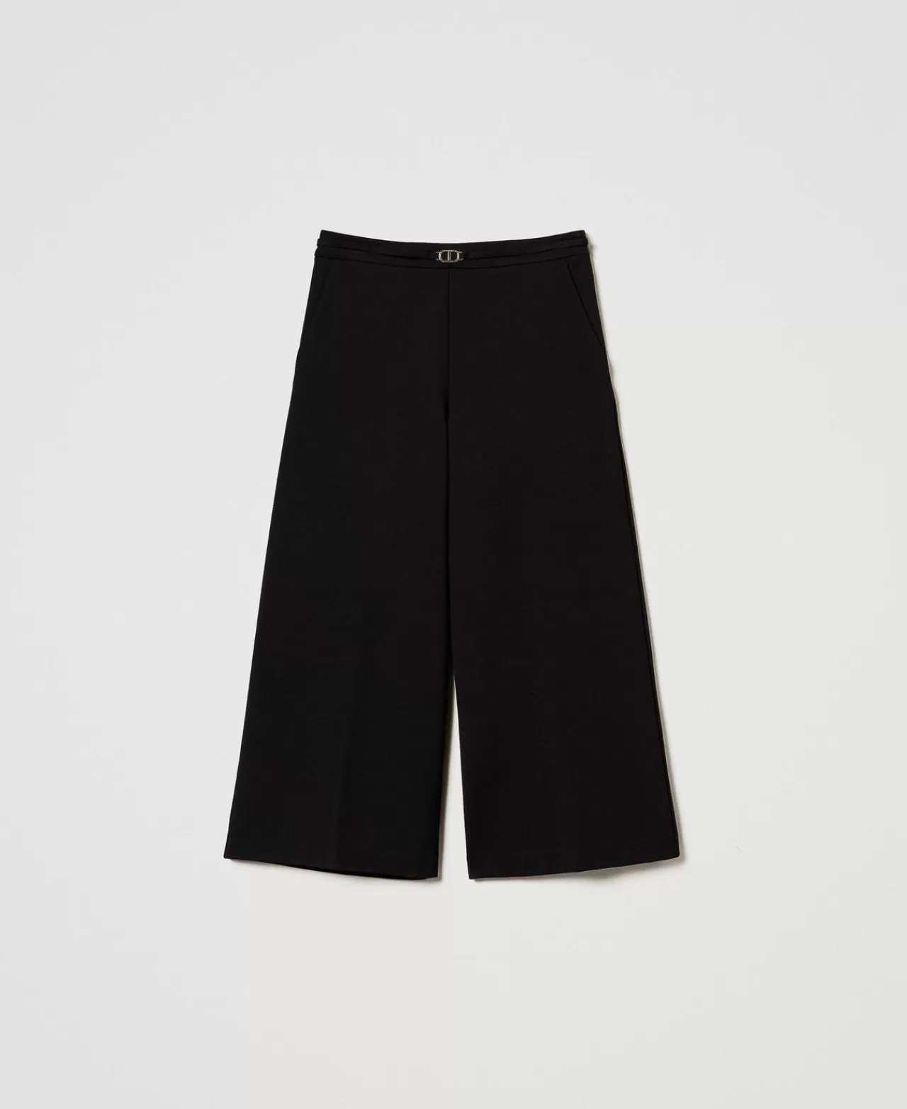 TWINSET Milano Cropped-Hose Mit „Oval T“-Gürtel
