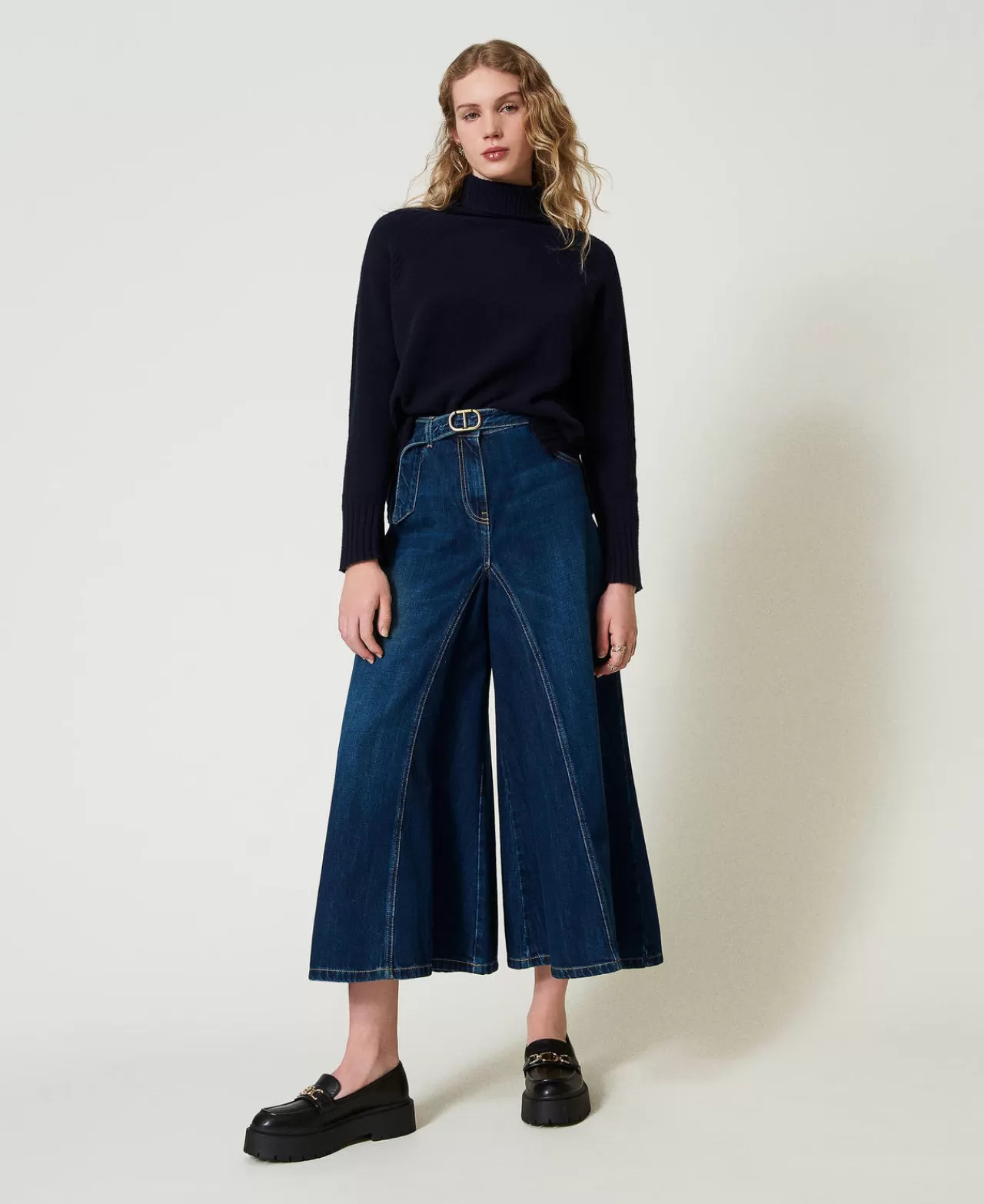 TWINSET Milano Cropped-Jeans Mit Gürtel