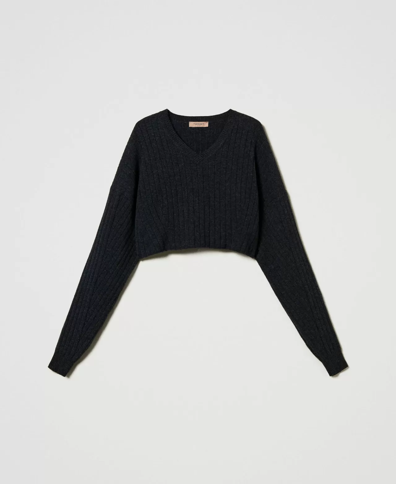 TWINSET Milano Cropped-Pullover Aus Wollmischung