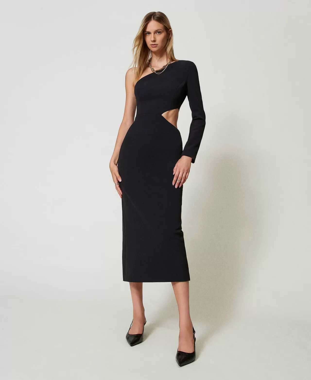 TWINSET Milano Einschultriges Midikleid