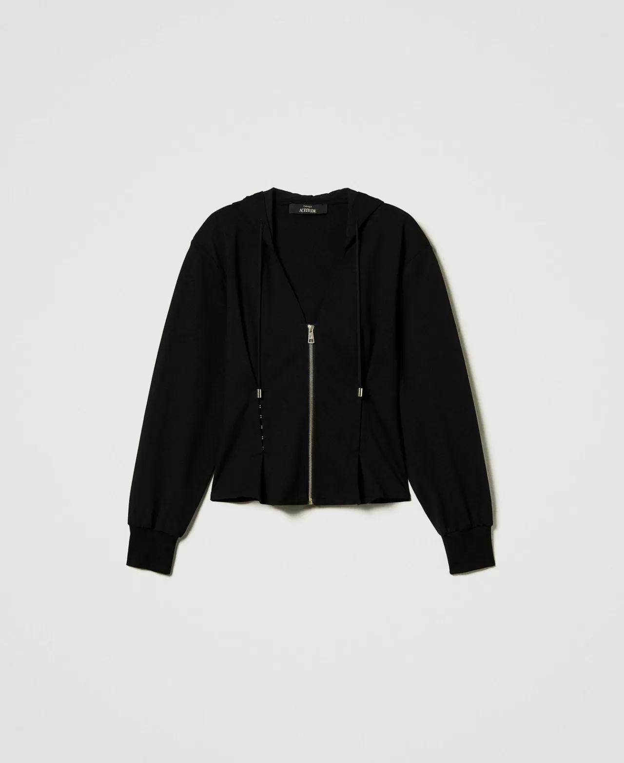 TWINSET Milano Figurbetonte Sweatjacke Mit Zierhäkchen