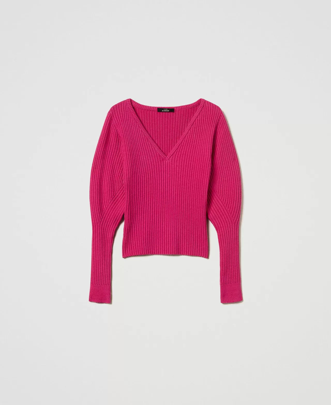 TWINSET Milano Figurbetonter Pullover Mit Rippenmuster