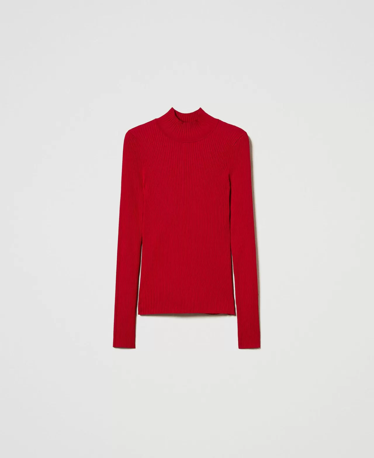 TWINSET Milano Figurbetonter Pullover Mit Rippenmuster Und Öffnung