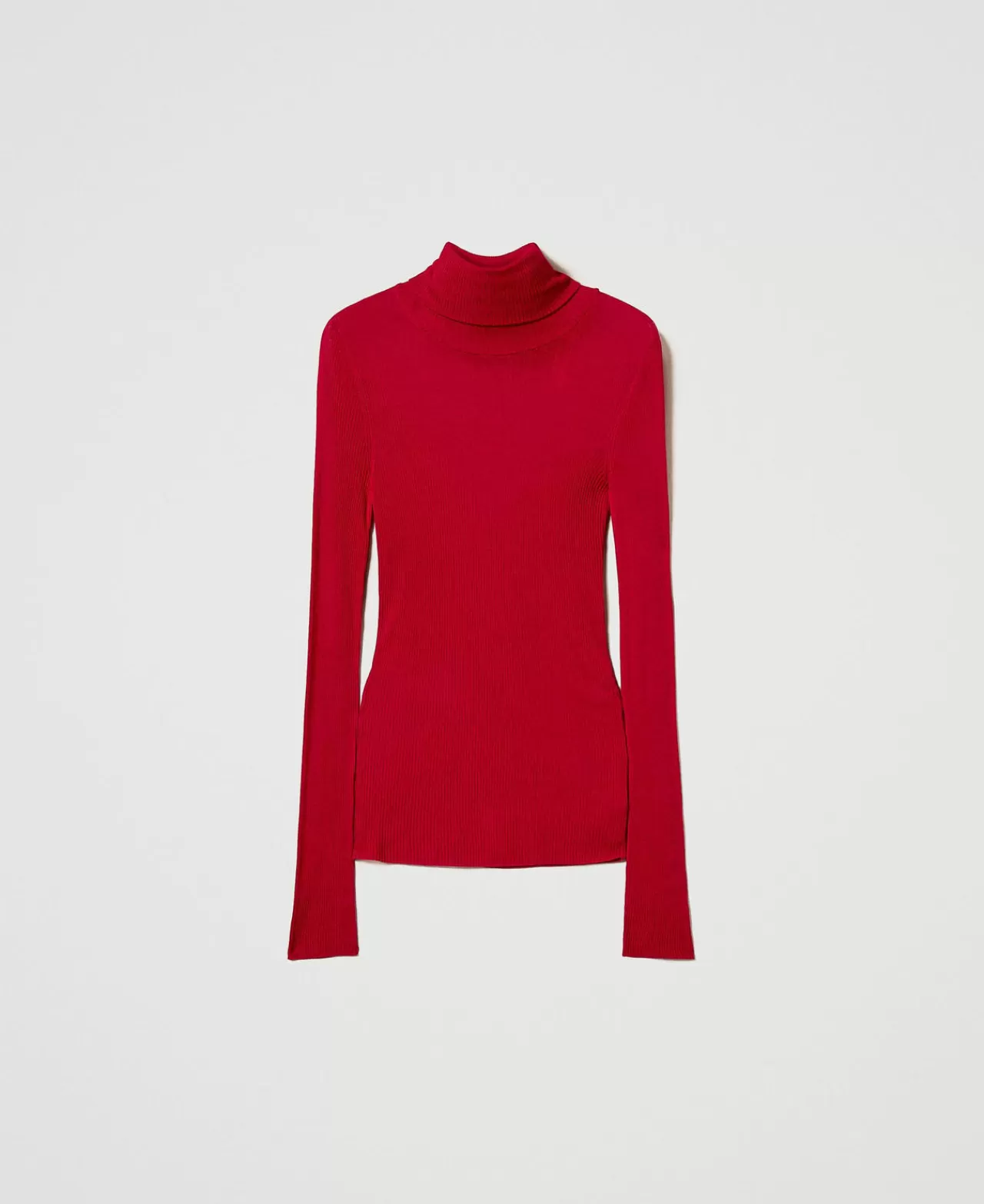 TWINSET Milano Figurbetonter Rollkragenpullover Aus Viskose