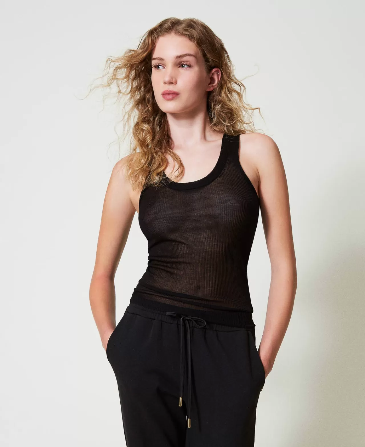 TWINSET Milano Figurbetontes Stricktop Aus Viskose