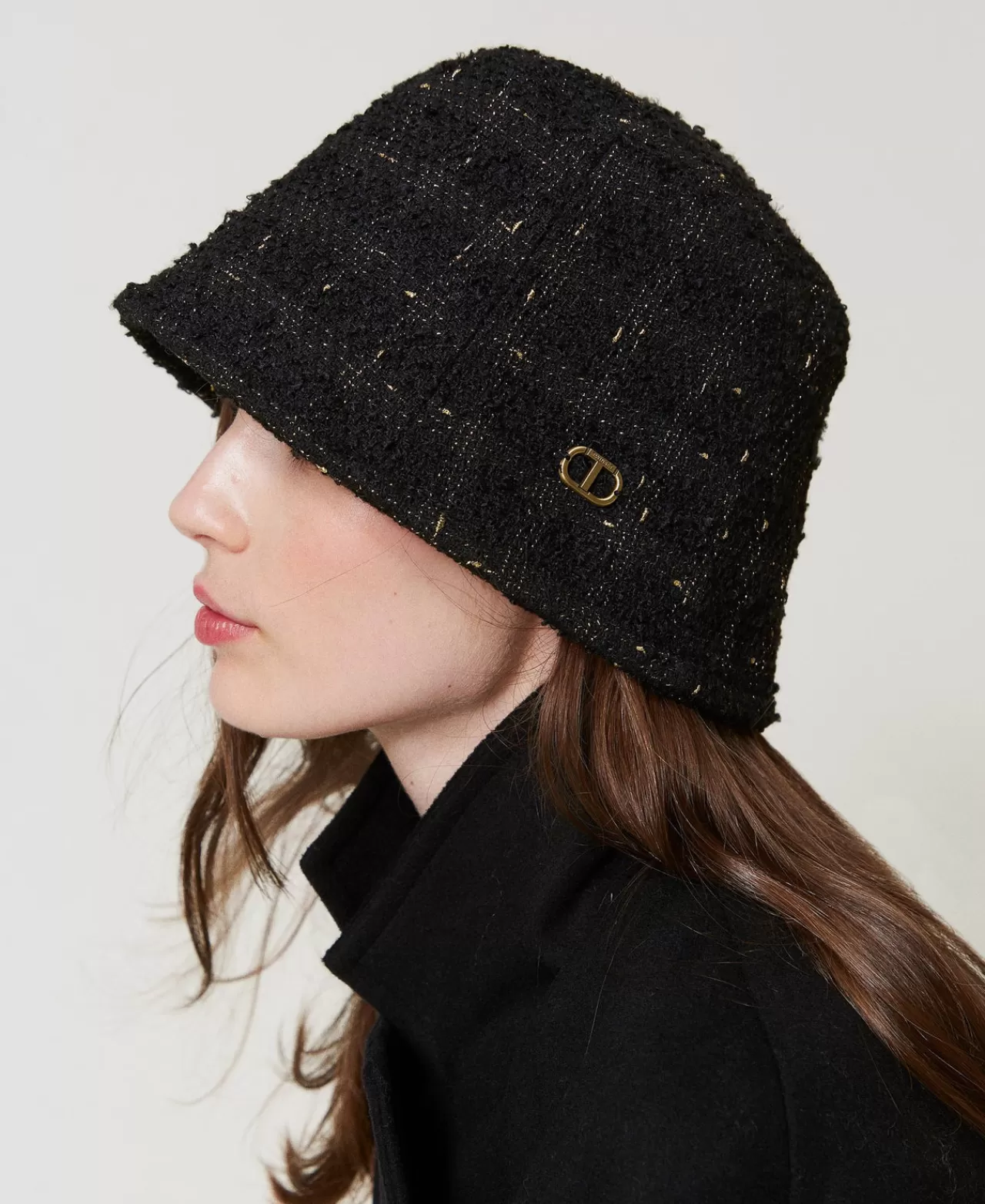 TWINSET Milano Fischerhut Aus Bouclé Mit Oval T