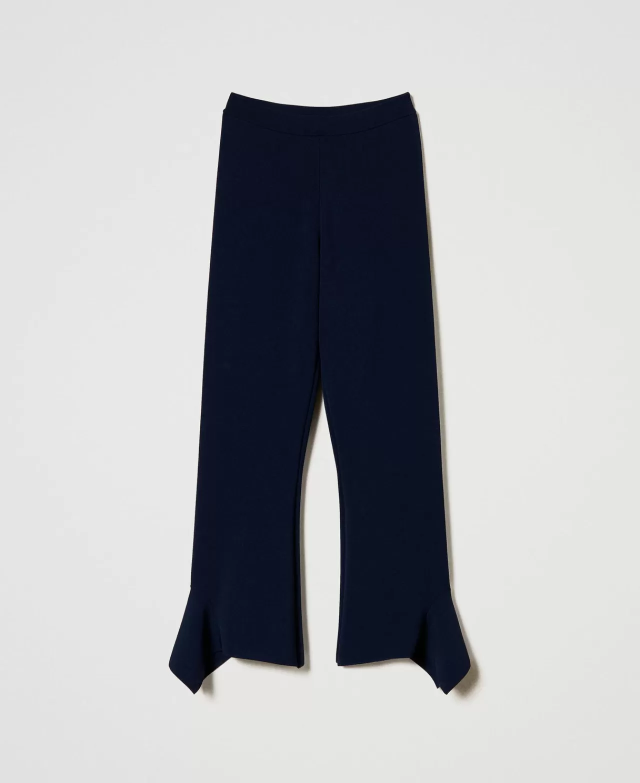 TWINSET Milano Flare-Hose Aus Gestrick Mit Volants