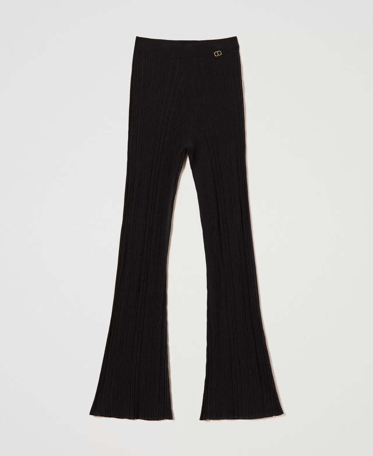 TWINSET Milano Flare-Hose Im Rippenstrick