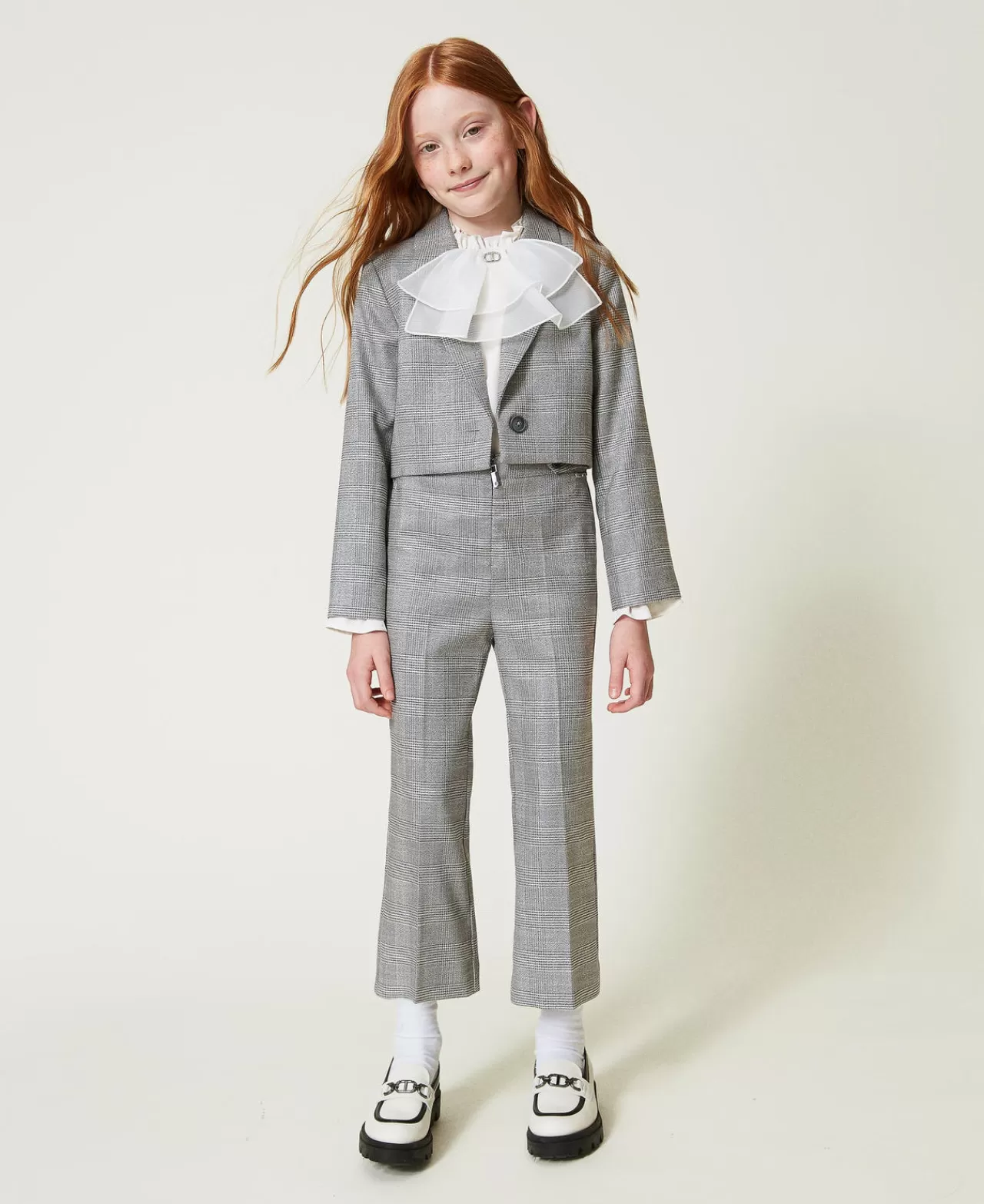 TWINSET Milano Flare-Hose Mit Prince-of-Wales-Muster