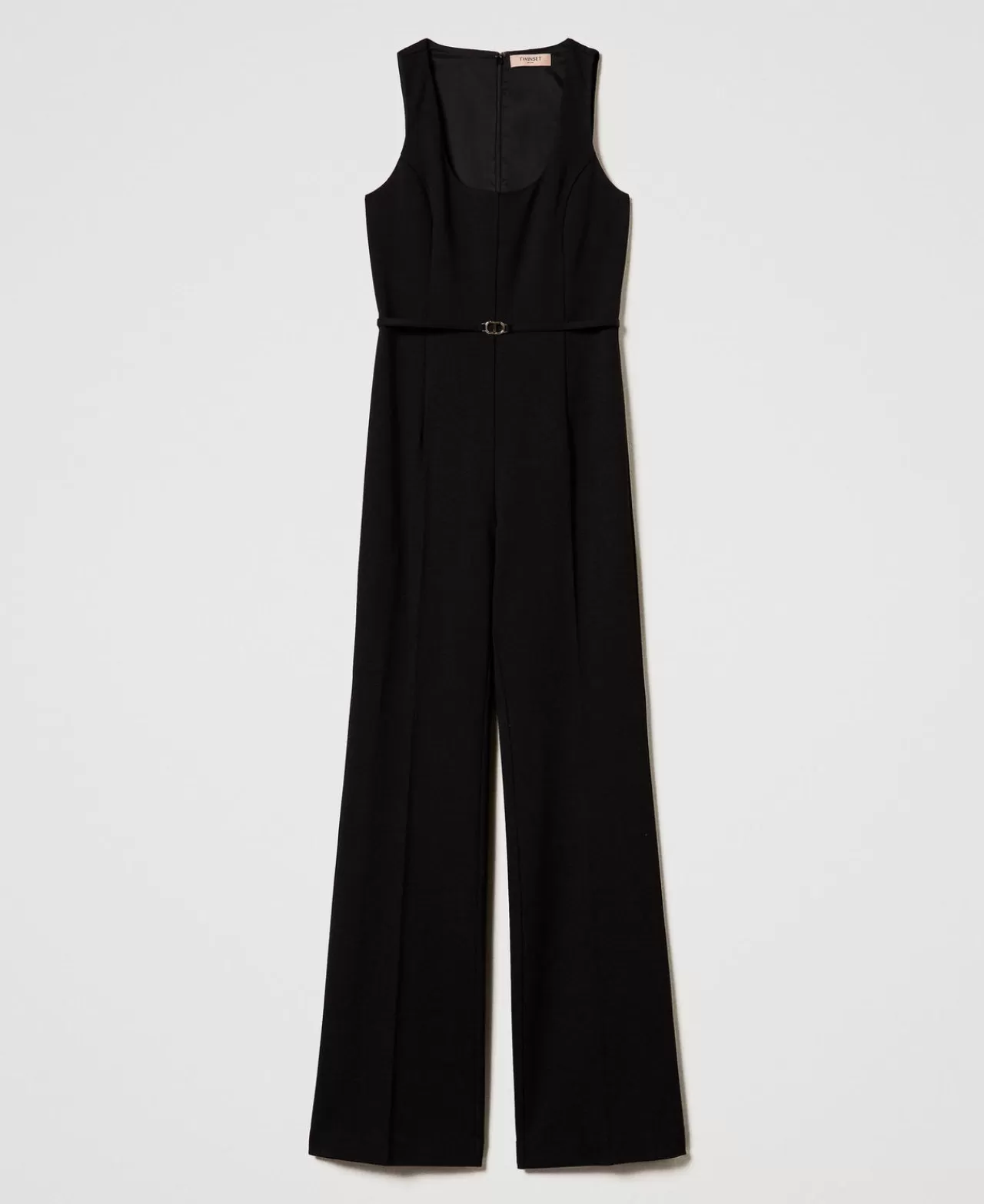 TWINSET Milano Flare-Jumpsuit Mit „Oval T“-Gürtel