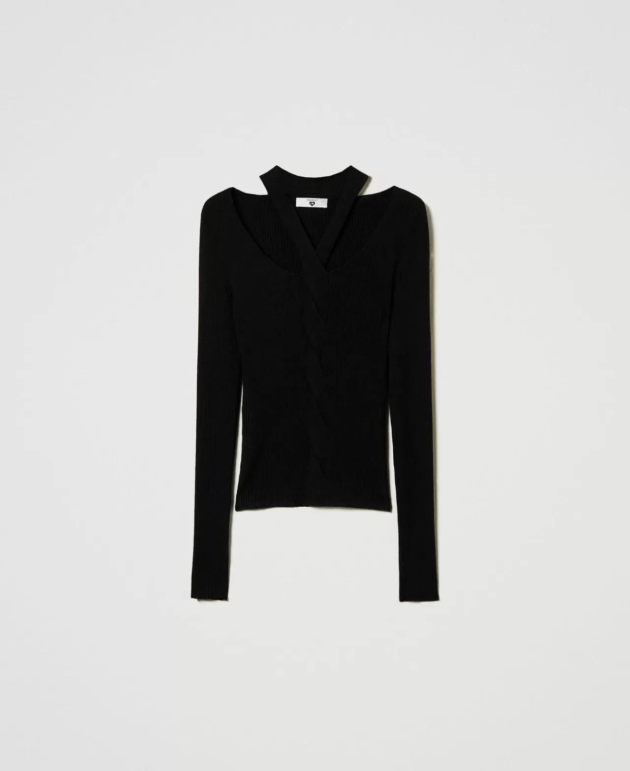 TWINSET Milano Gerippter Pullover Mit Cut-outs