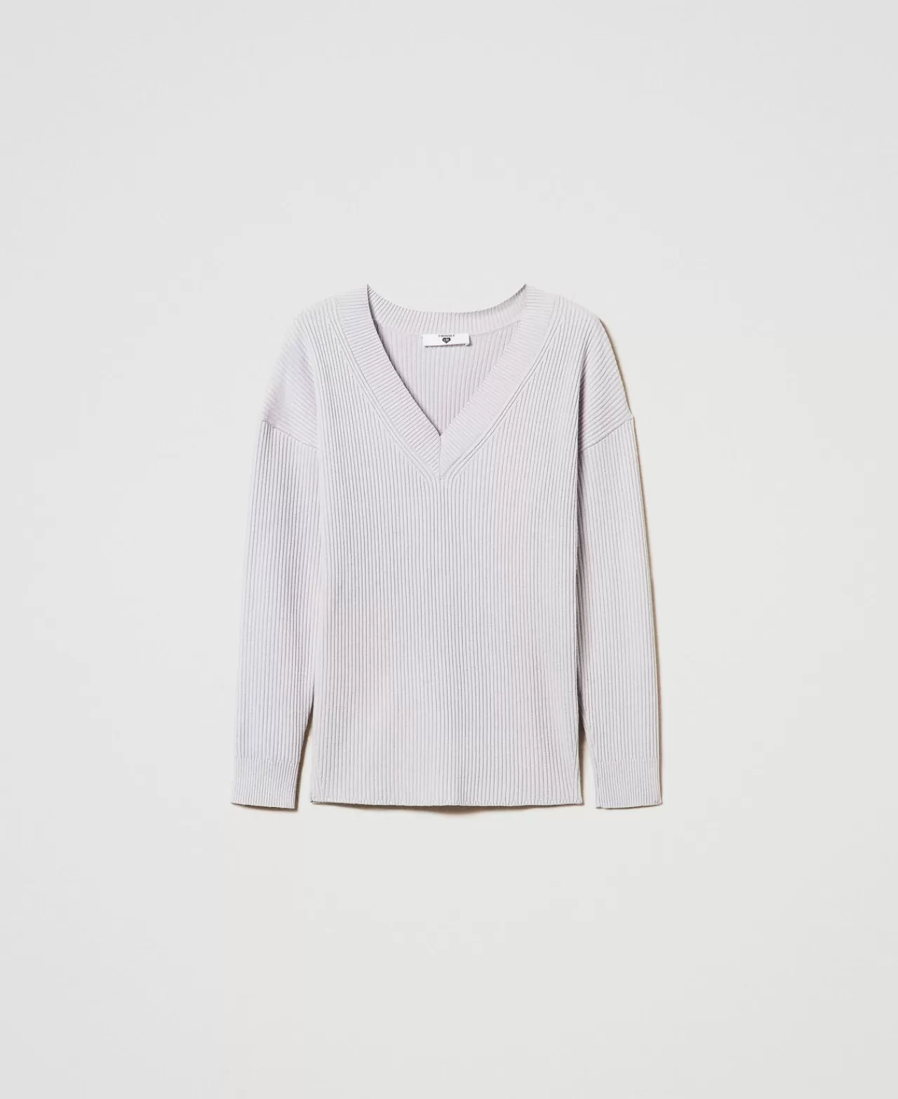TWINSET Milano Gerippter Pullover Mit Schlitz