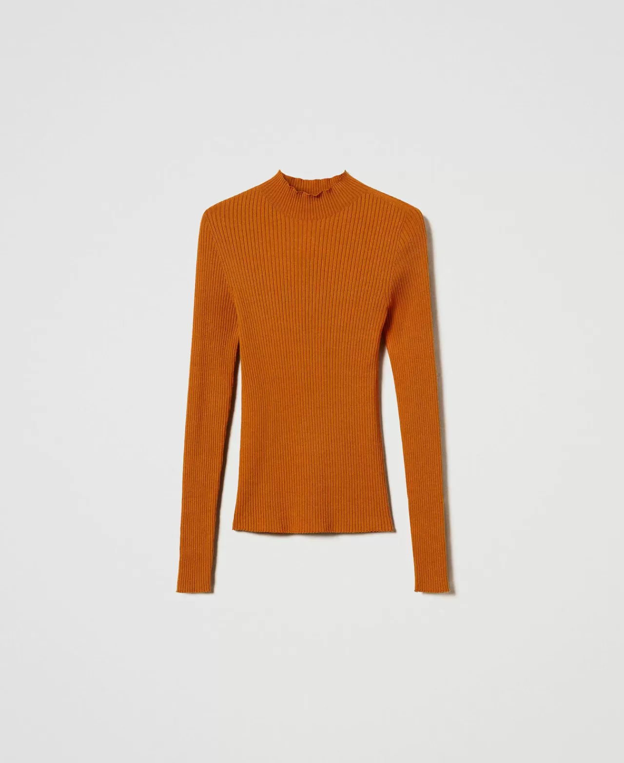 TWINSET Milano Gerippter Stehkragenpullover