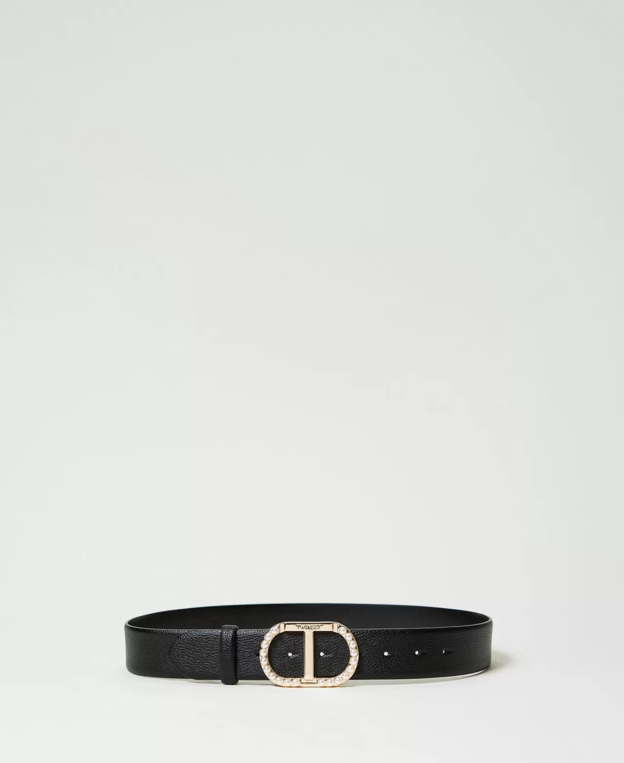 TWINSET Milano Gürtel Mit Perlenbesetzter „Oval T“-Schnalle