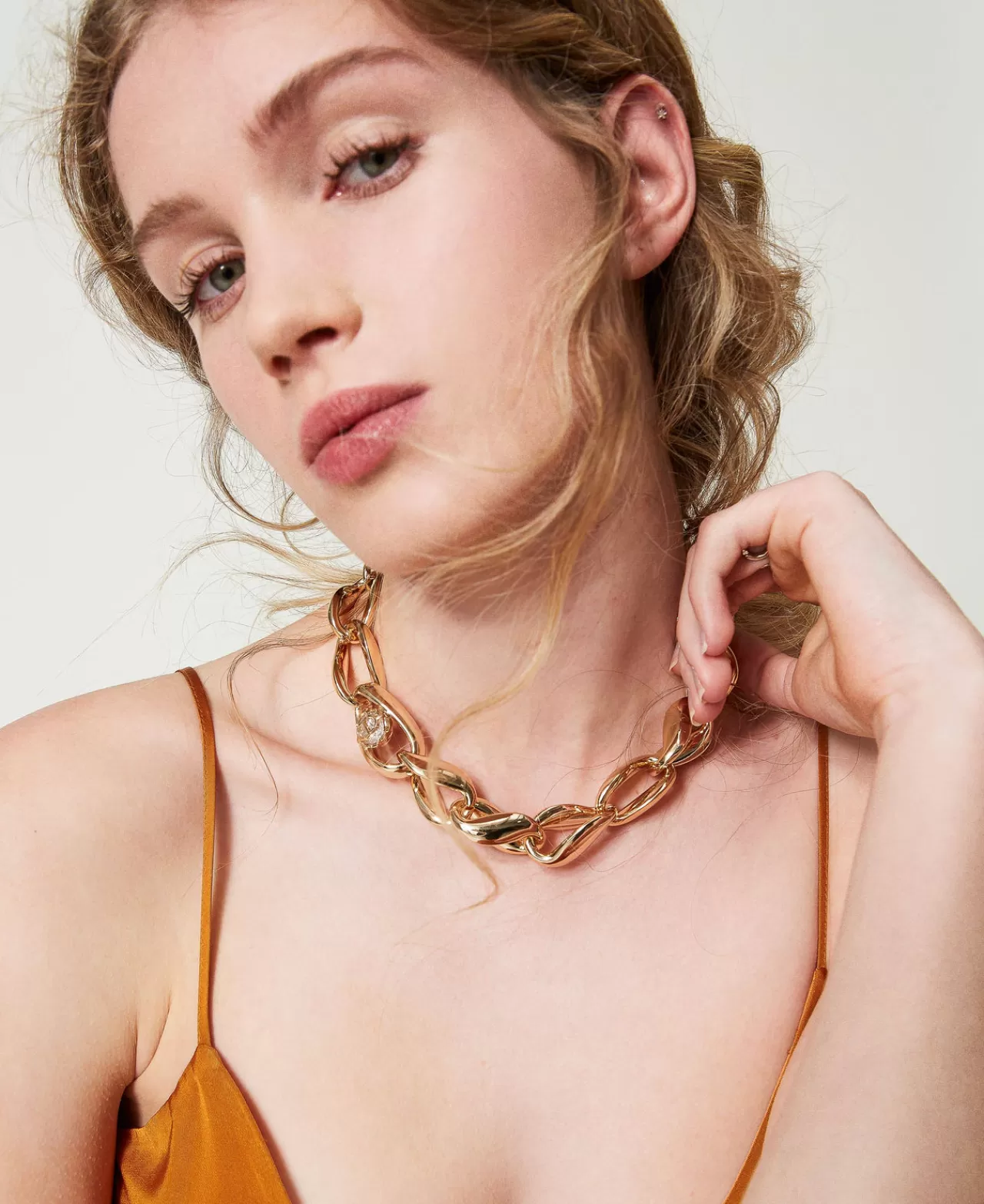 TWINSET Milano Halsnahe Kette Aus Kettengliedern