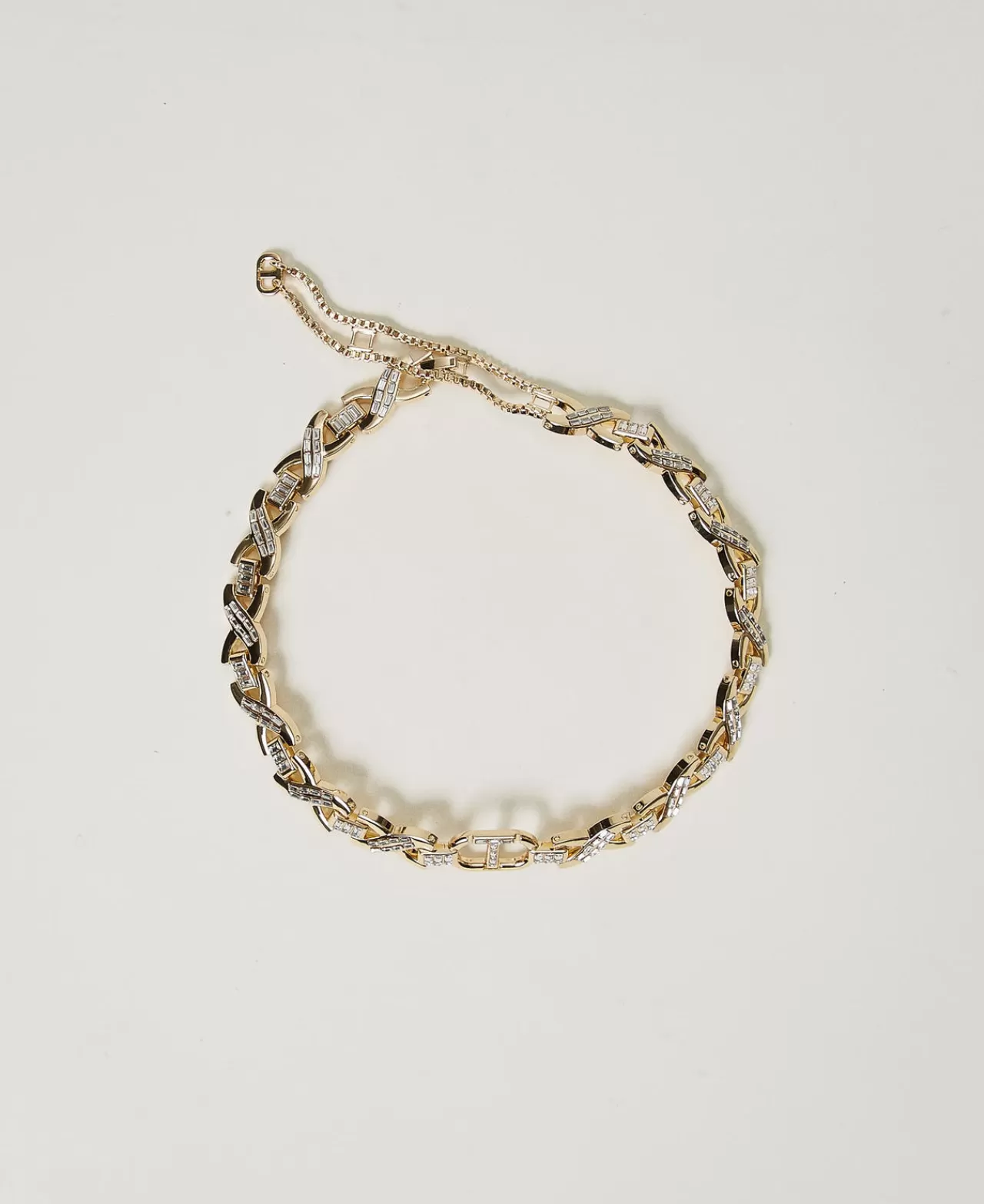 TWINSET Milano Halsnahe Kette Mit Strass Und Oval T