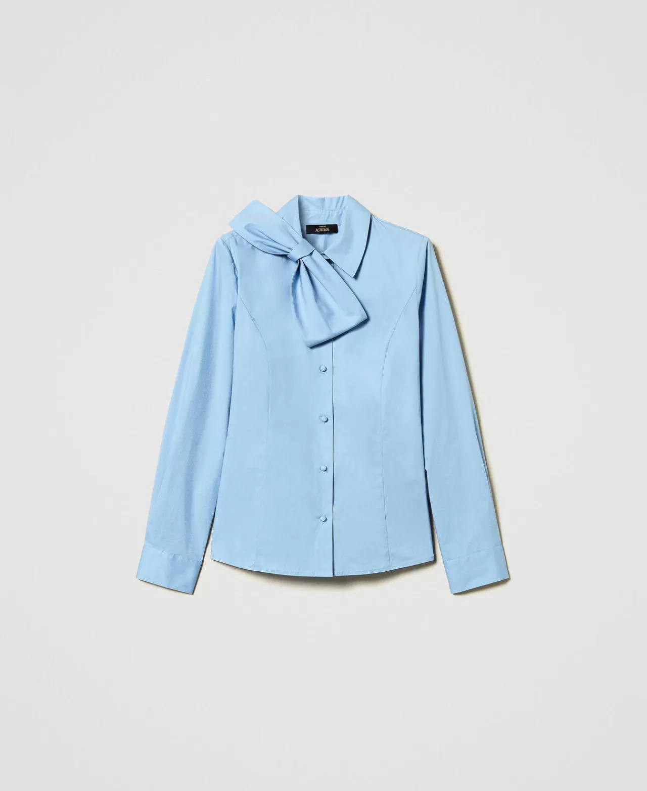 TWINSET Milano Hemd Aus Popeline Mit Schleife