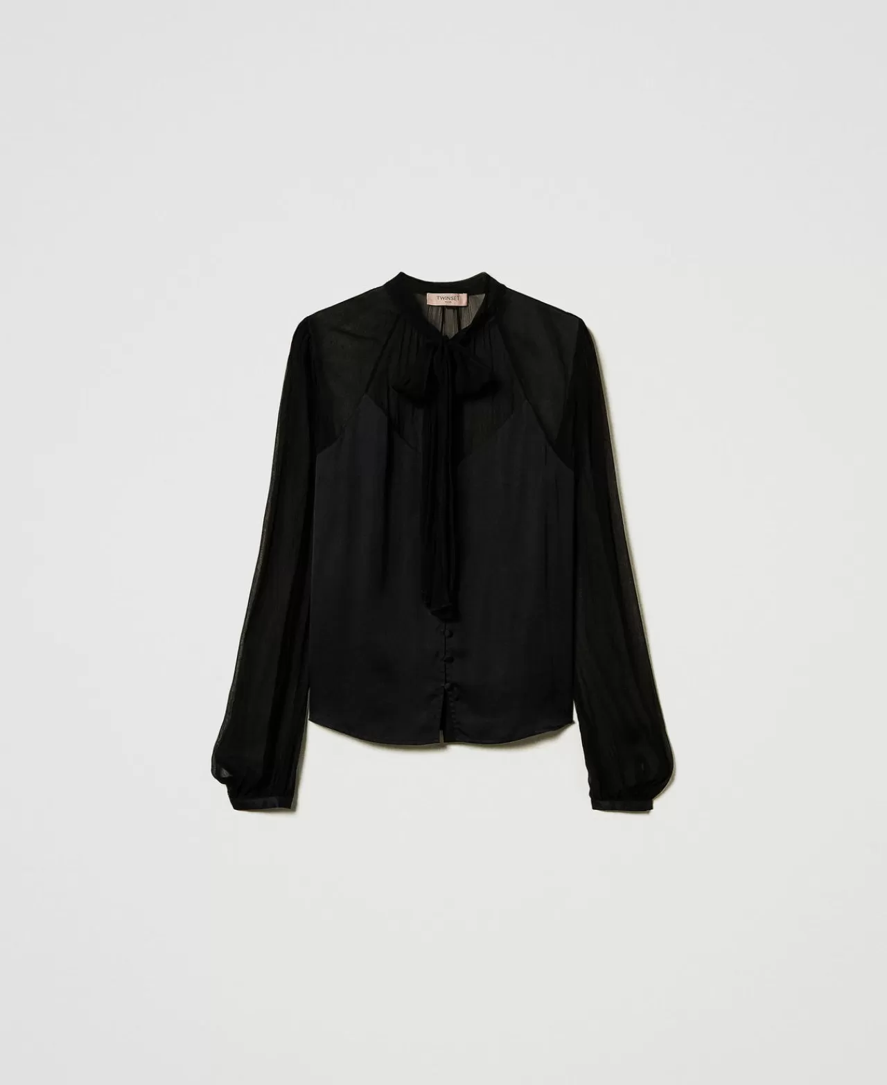 TWINSET Milano Hemd Aus Satin Und Chiffon