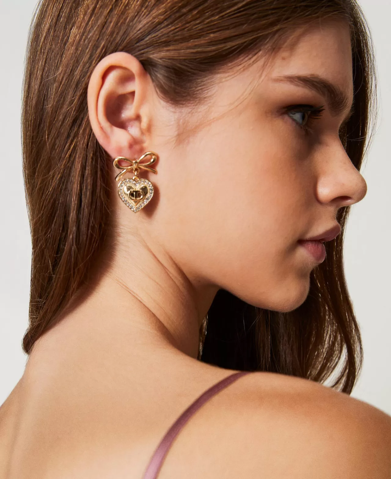 TWINSET Milano Herzohrringe Mit Strass Und Oval T